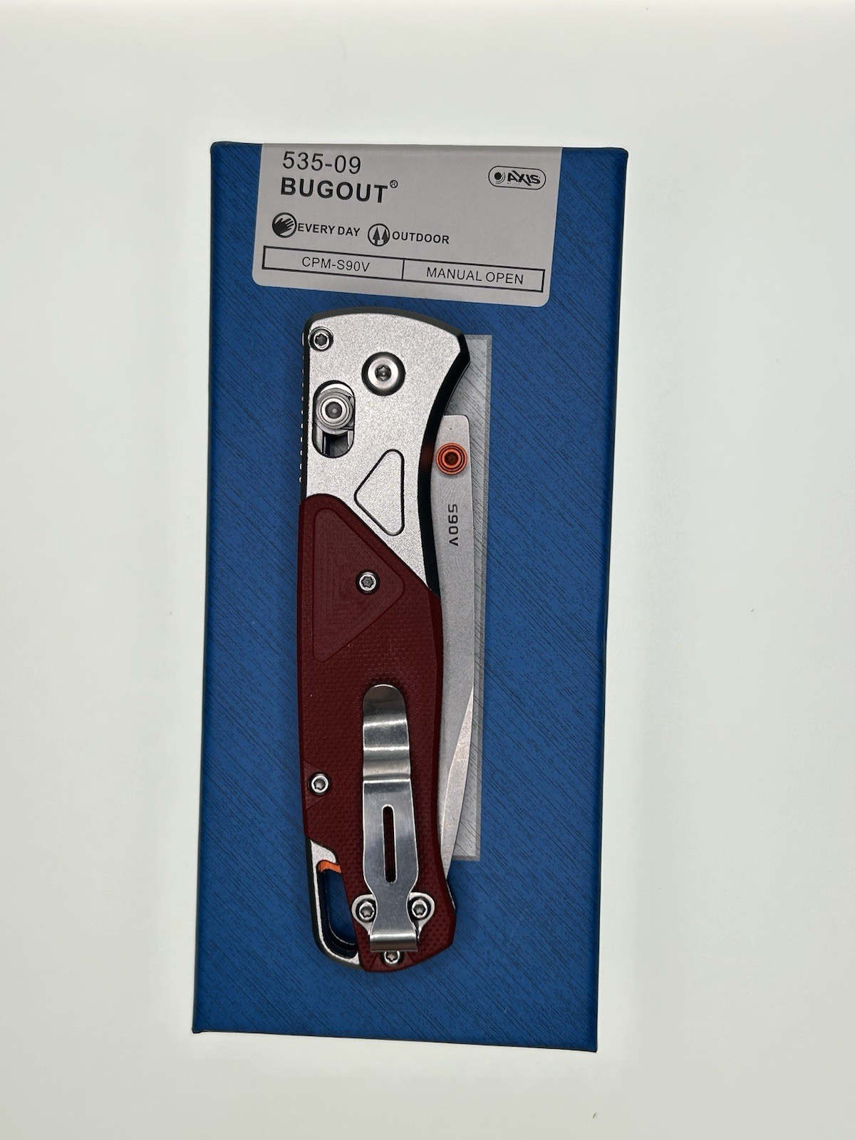 Benchmade Bugout 535-09 Pocketknife CPM-S90V Drop Point Plain Axis Lock Manual