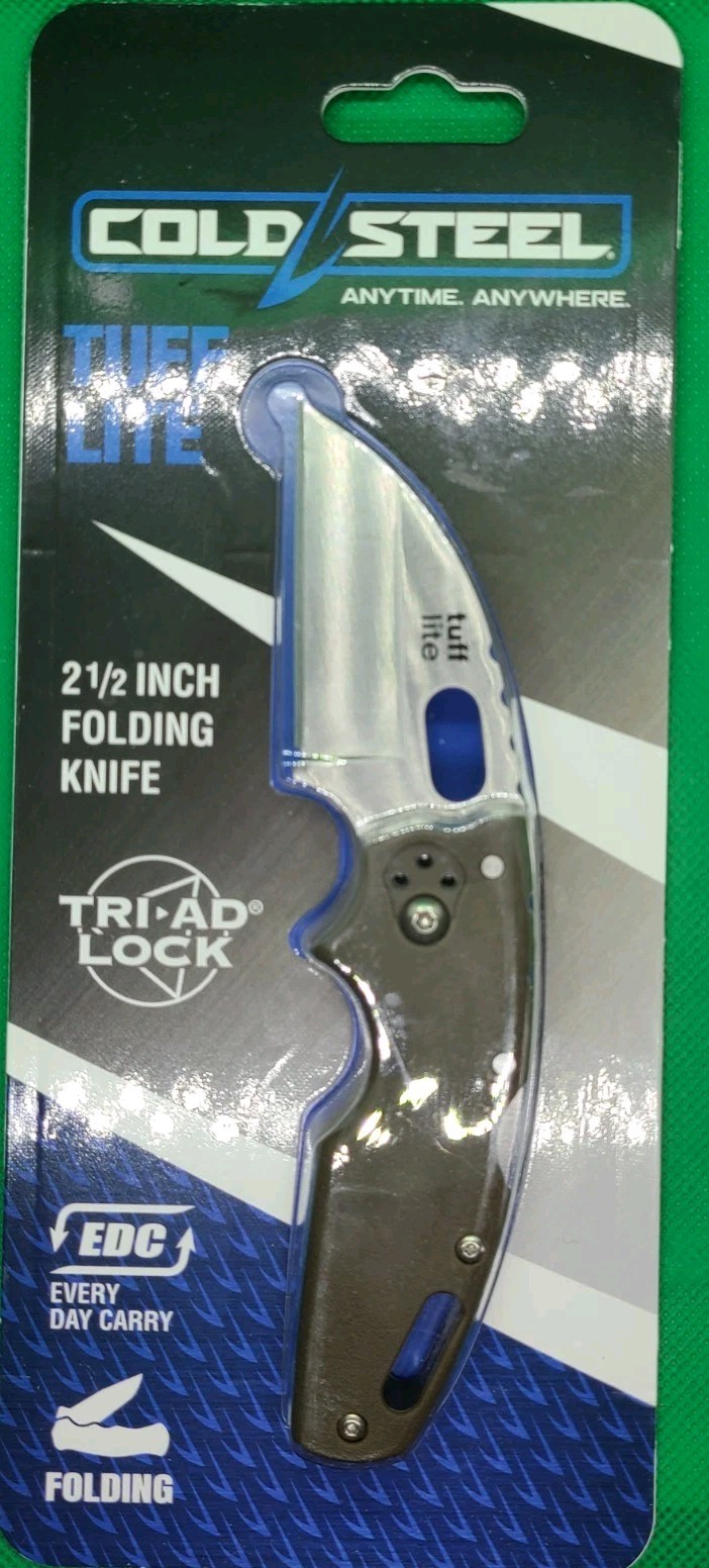 Cold Steel Tuff Lite 20LTFZ AUS8 Stainless Steel Dark Earth New In Clamshell