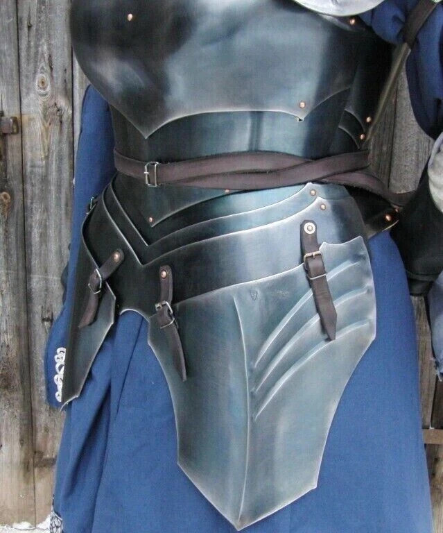 Armor Steel Medieval Half Body Dark Lady Plate Armor Suit Cuirass