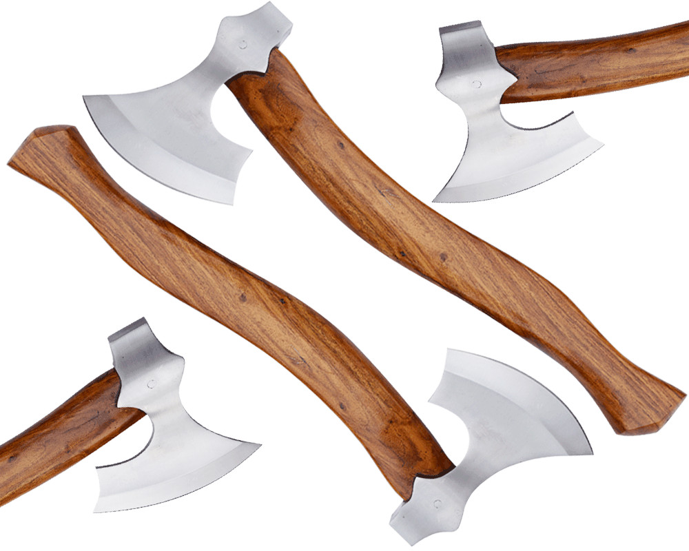LOT OF 4 MDM CUSTOM HAND ENGRAVE SPLITTER COMBAT VIKING AXE TOMAHAWK BEARD AXE