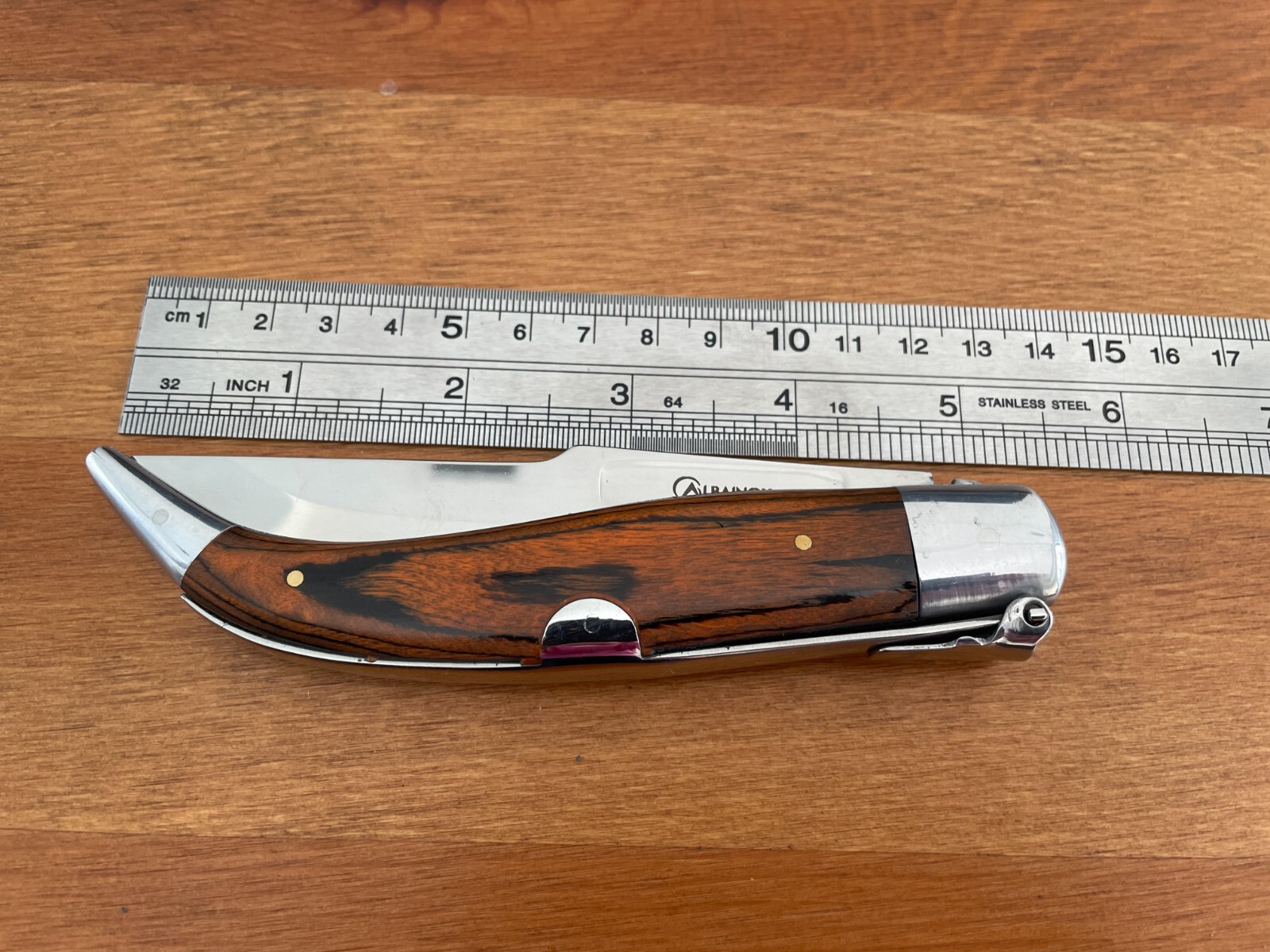 4.2” Spanish Navaja Teja Albacete Pocket Knife Red Stamina Scales – USA Seller