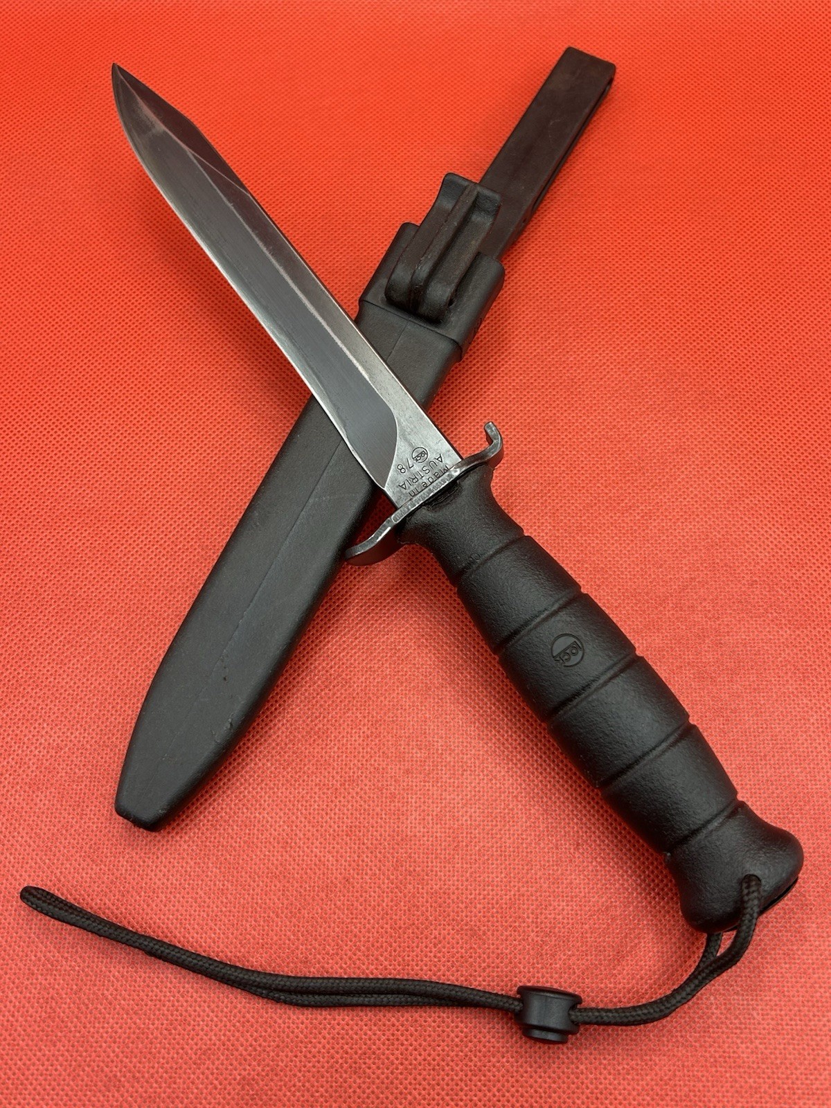 🔪GLOCK 78 1st Gen. Round Logo, 6″ Fixed Blade Commando Knife-& Sheath, Austria