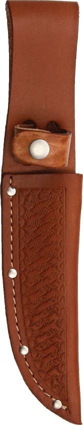 Fixed Blade Knife Belt Sheath for 5in. Blades Genuine Leather Tan Brown