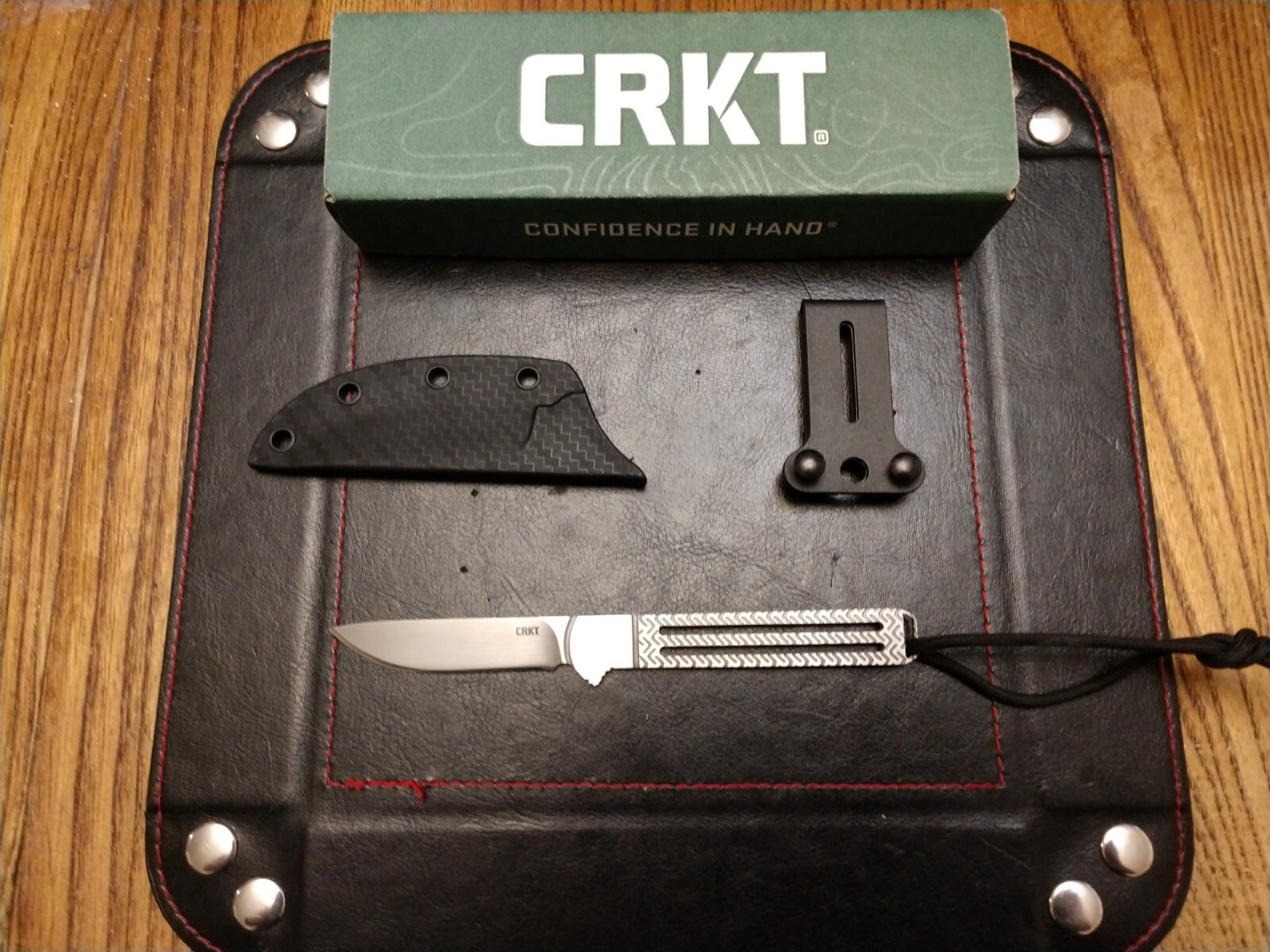 CRKT Testy Fixed Blade Knife 2.38″ 420-J2 Stainless Steel Blade Sheath 1.1 o.z.