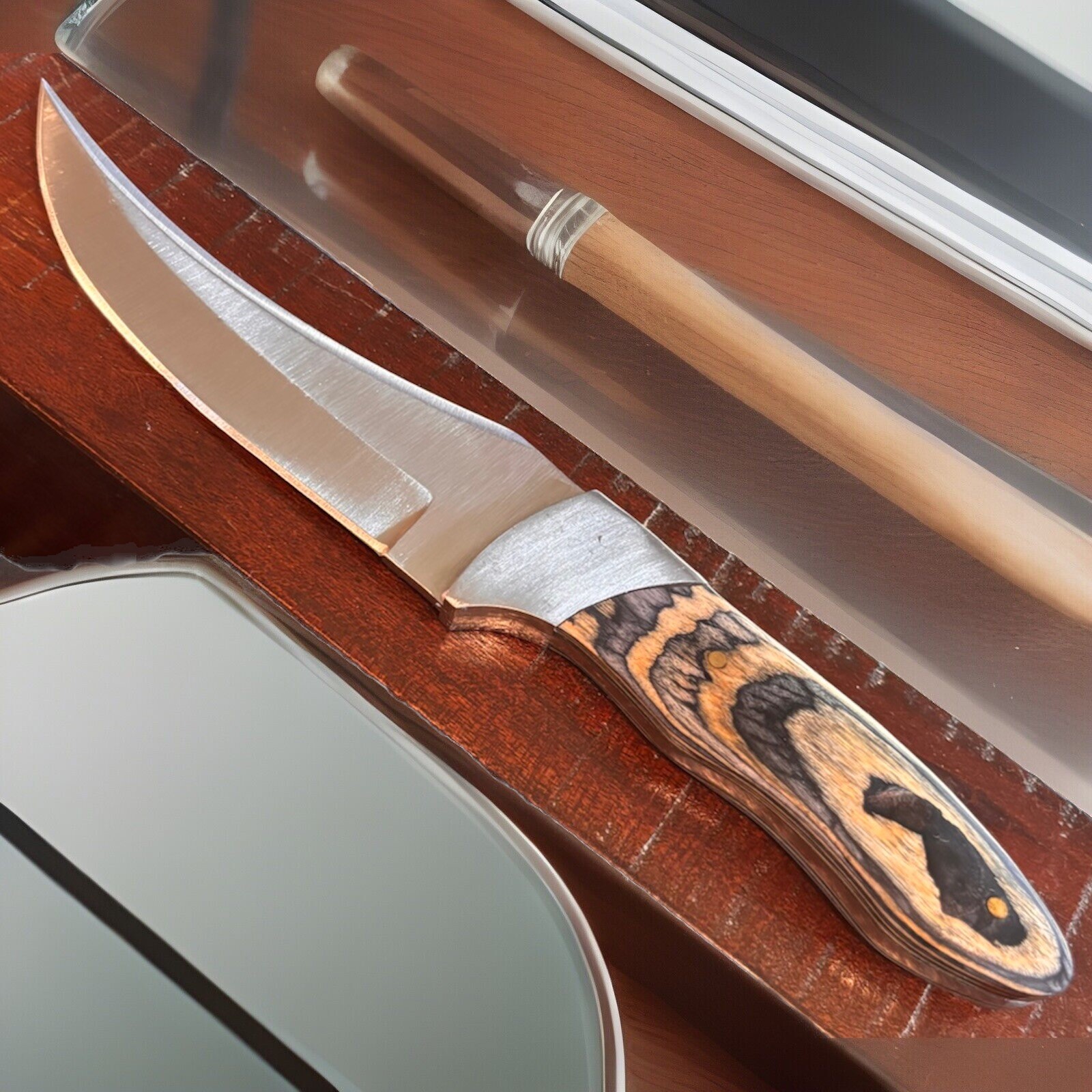 New ☑️Custom Handmade Skinner Knife w/ Leather Sheath ⚡️