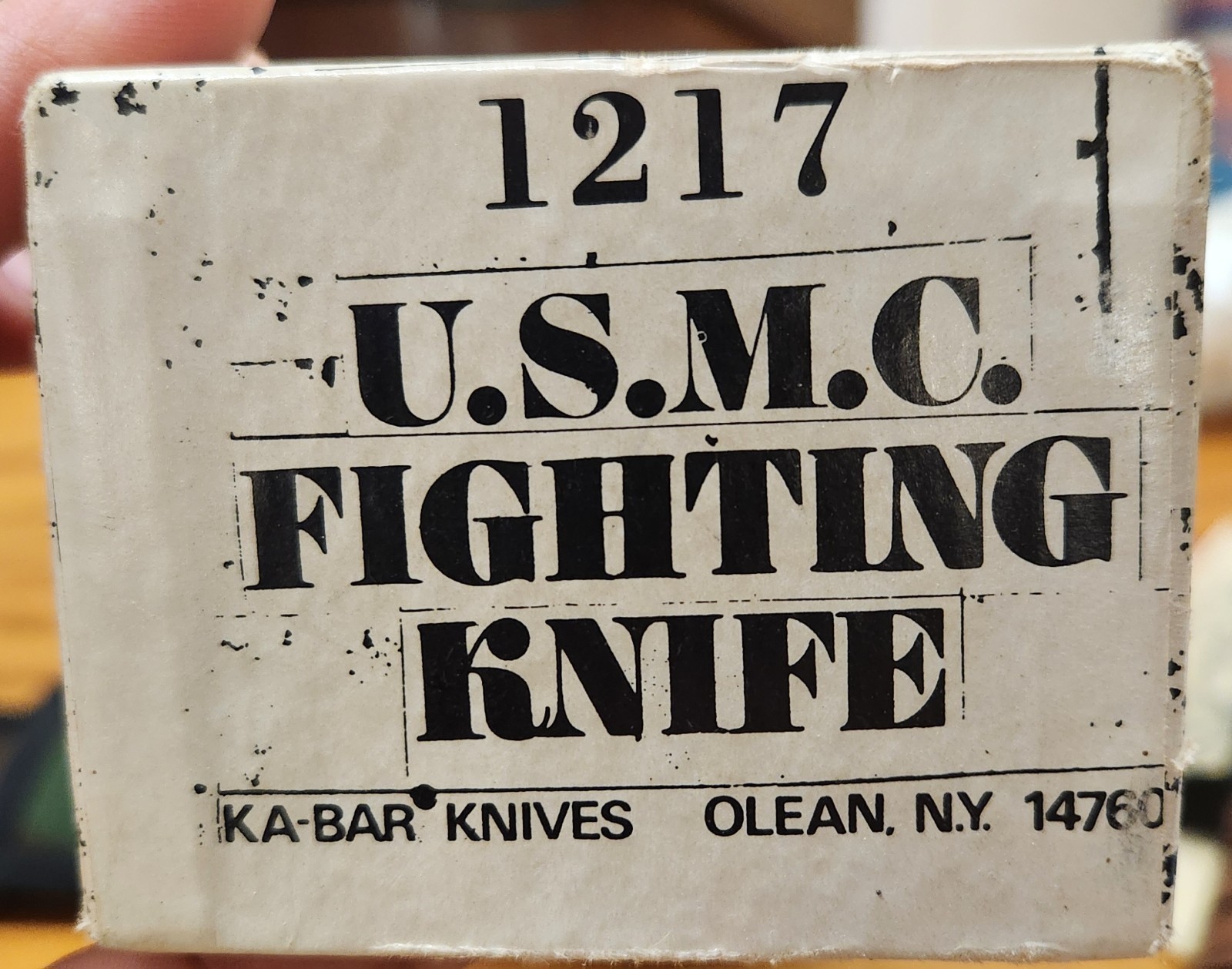 KA-BAR USMC Fighting Knife #1217 Vietnam War Commemorative Edition Box + Sheath