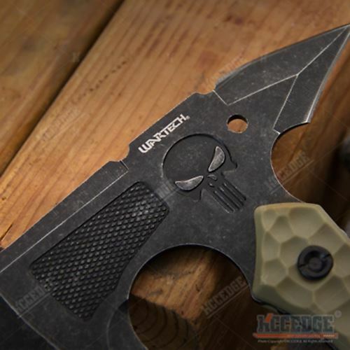 10″ SKULL FULL TANG Tactical Hunting Camping Survival Axe w/ Spike