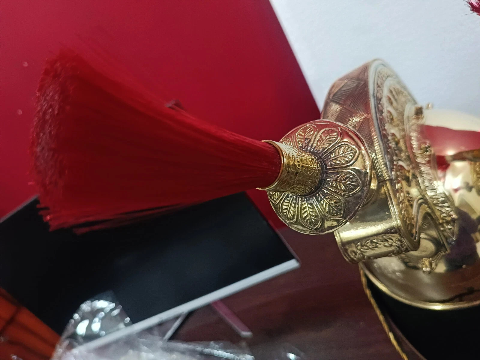 French Cuirassier OfficerHelmet Napoleon Brass Cavalry Waterloo Reenactment Gift