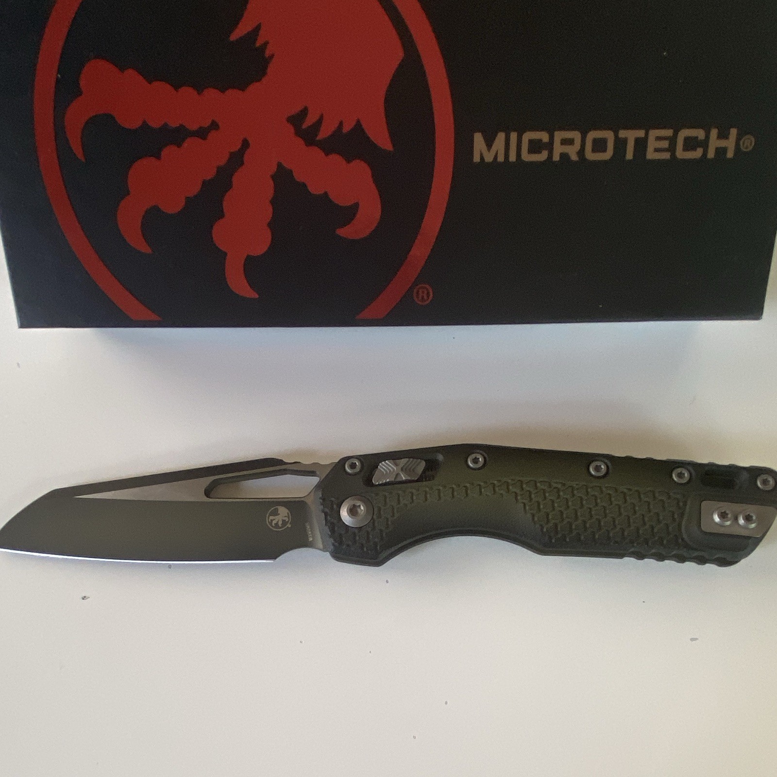 Microtech MSI S/E Tri-Grip Polymer Faded Bazooka RAM-LOK Manual Plain