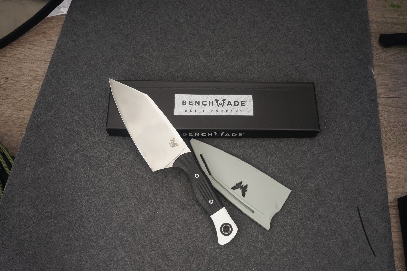 Benchmade 4010 Station Knife CPM-154 Black Handle Fixed Blade w/ Sheath