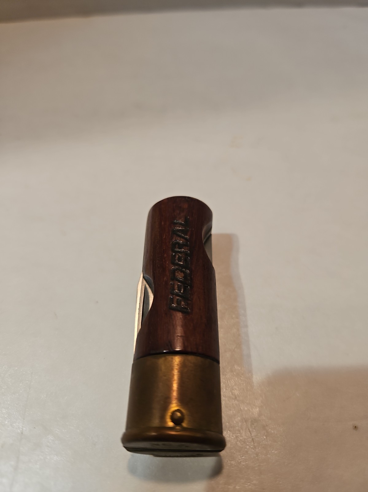 VINTAGE FEDERAL 12GA PHEASANT HUNTING FIGURAL SHOTGUN SHELL LOCKBACK KNIFE TOOLS