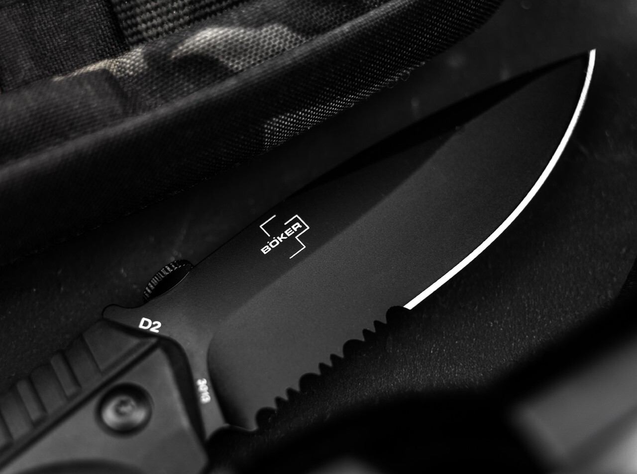Heckler & Koch SFP Tactical Folder All Black Pocket Knife 3.62″ D2 ✔️ 01HK501