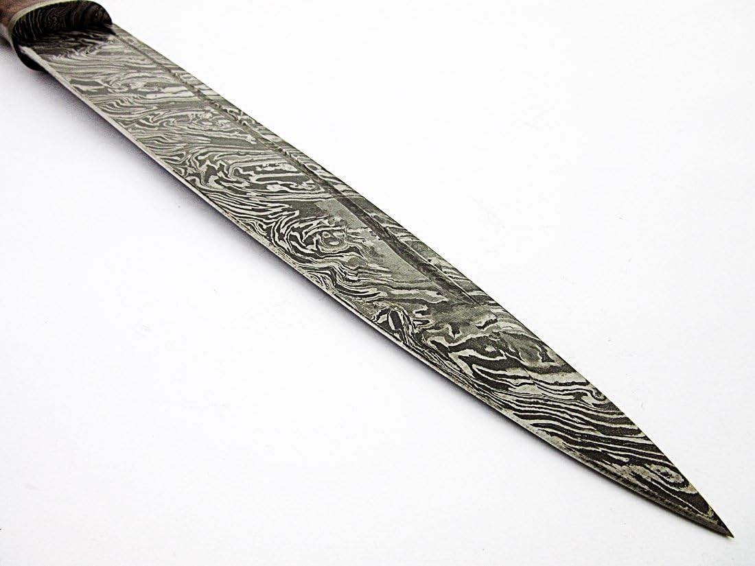 Custom Handmade Damascus Steel 17 Inches Scottis Dirk Knife – Wooden Handle