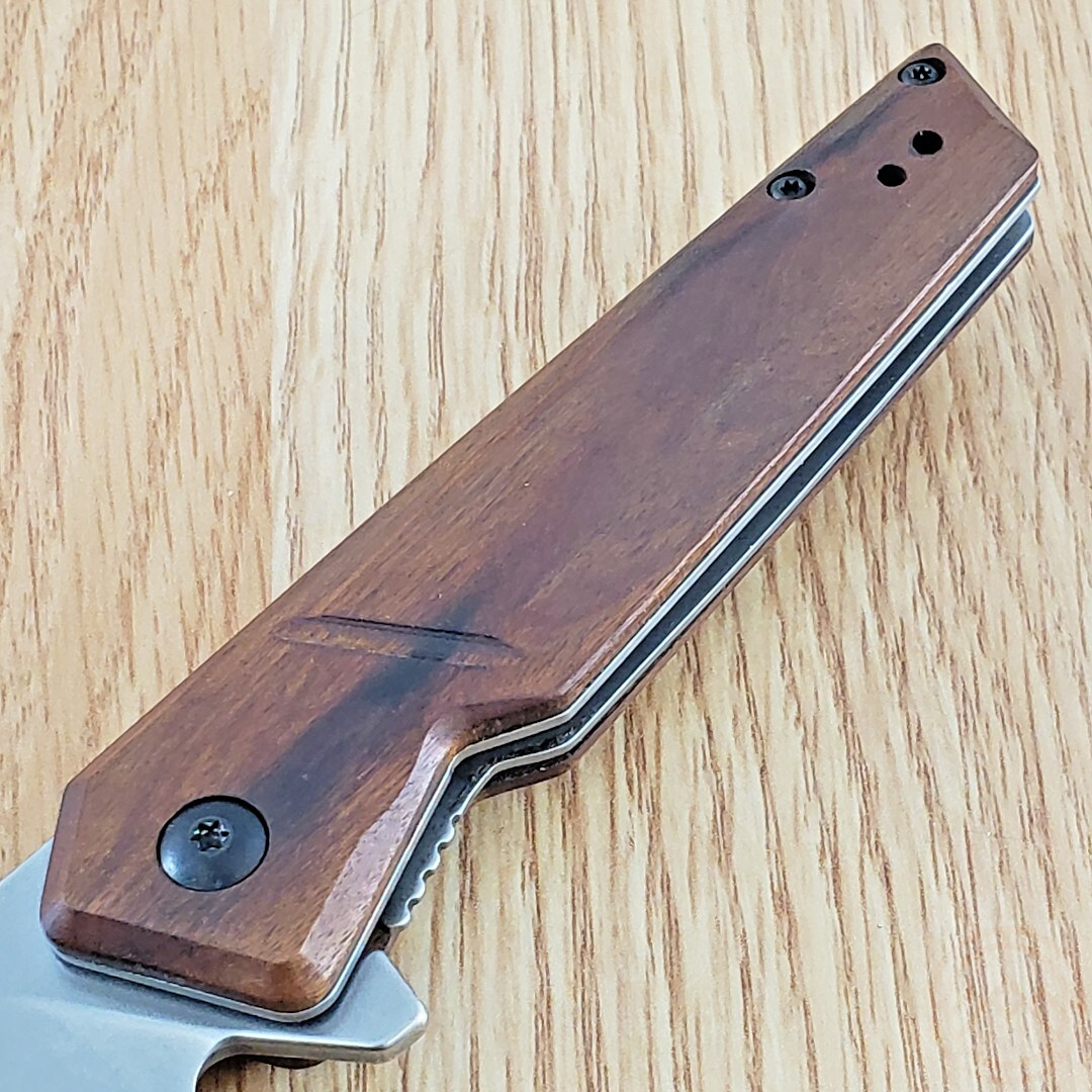 Kershaw Avert Linerlock Assisted Folding Knife 3.25″ Stainless Blade Wood Handle