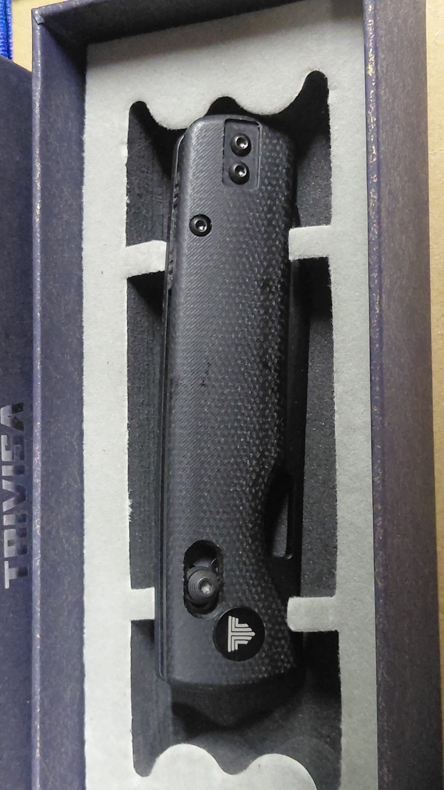 Trivisa Sabretooth Folding Pocket Knife 14c28n W/Black Micarta, Ty29-bm-14
