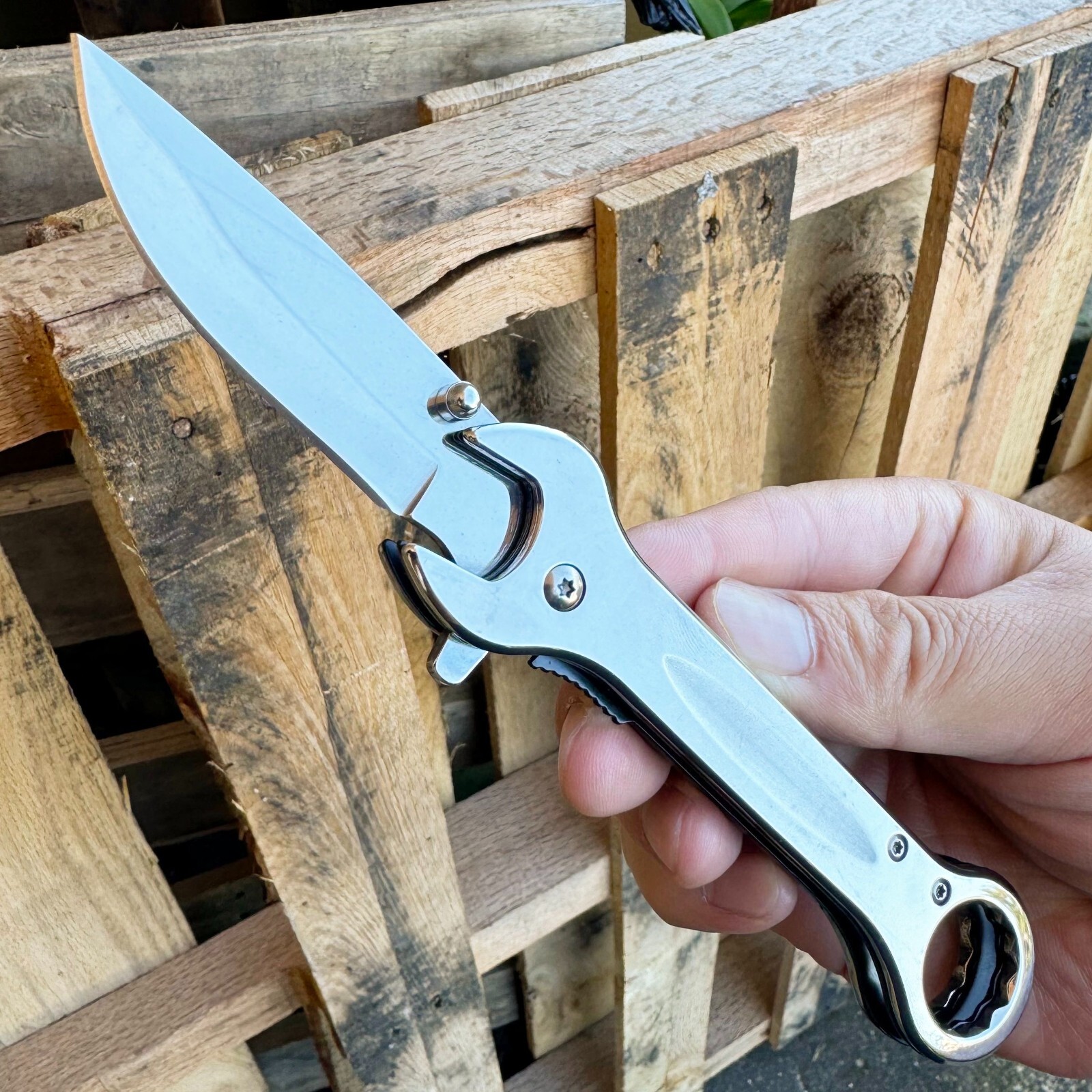 7.5″ Multi Knife Wrench Tactical Assisted Open Spring Folding Pocket Knife Edc