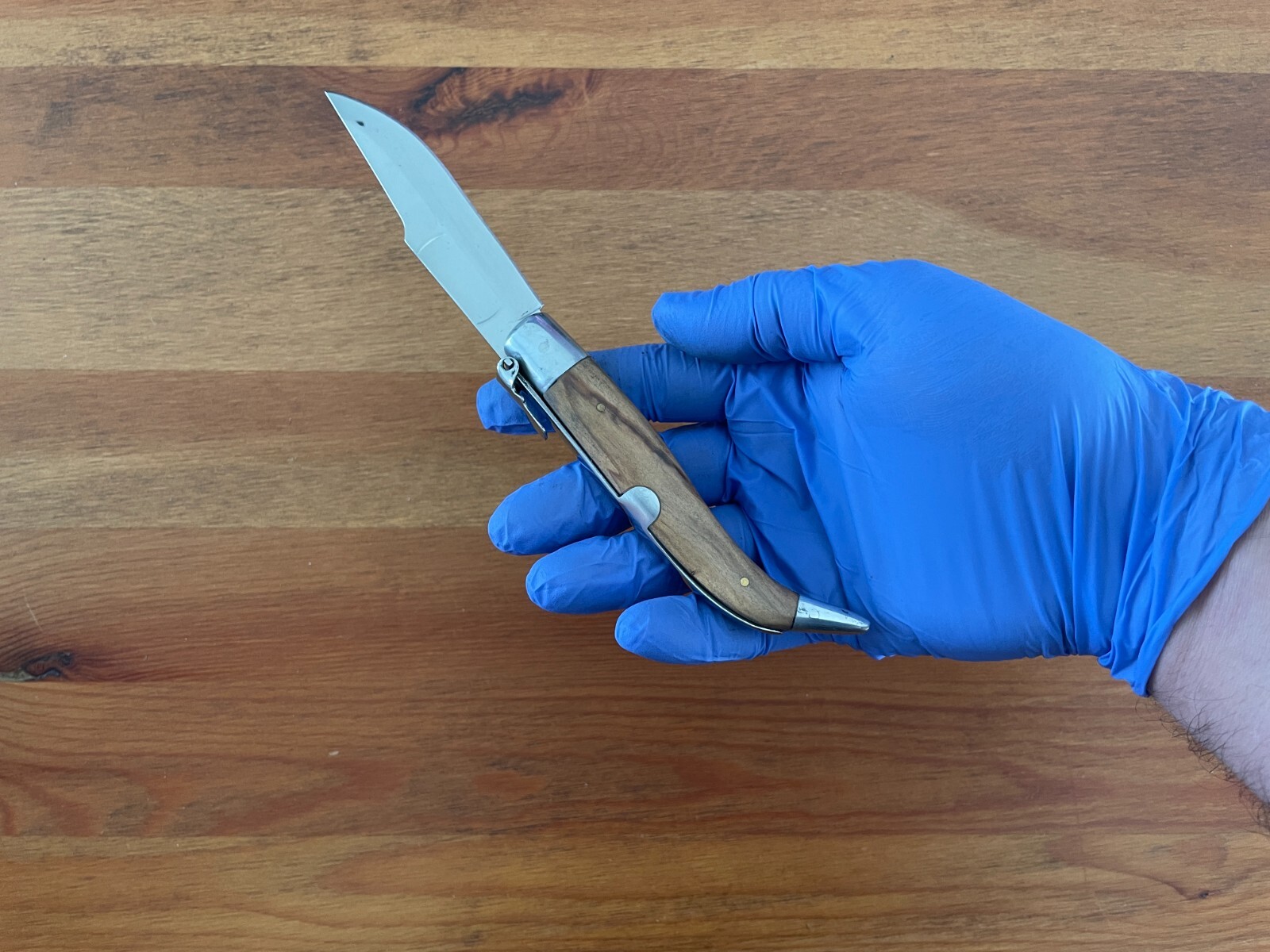 3.6″ Spanish Navaja Teja Albacete Pocket Knife Olive Wood Scales – US Seller