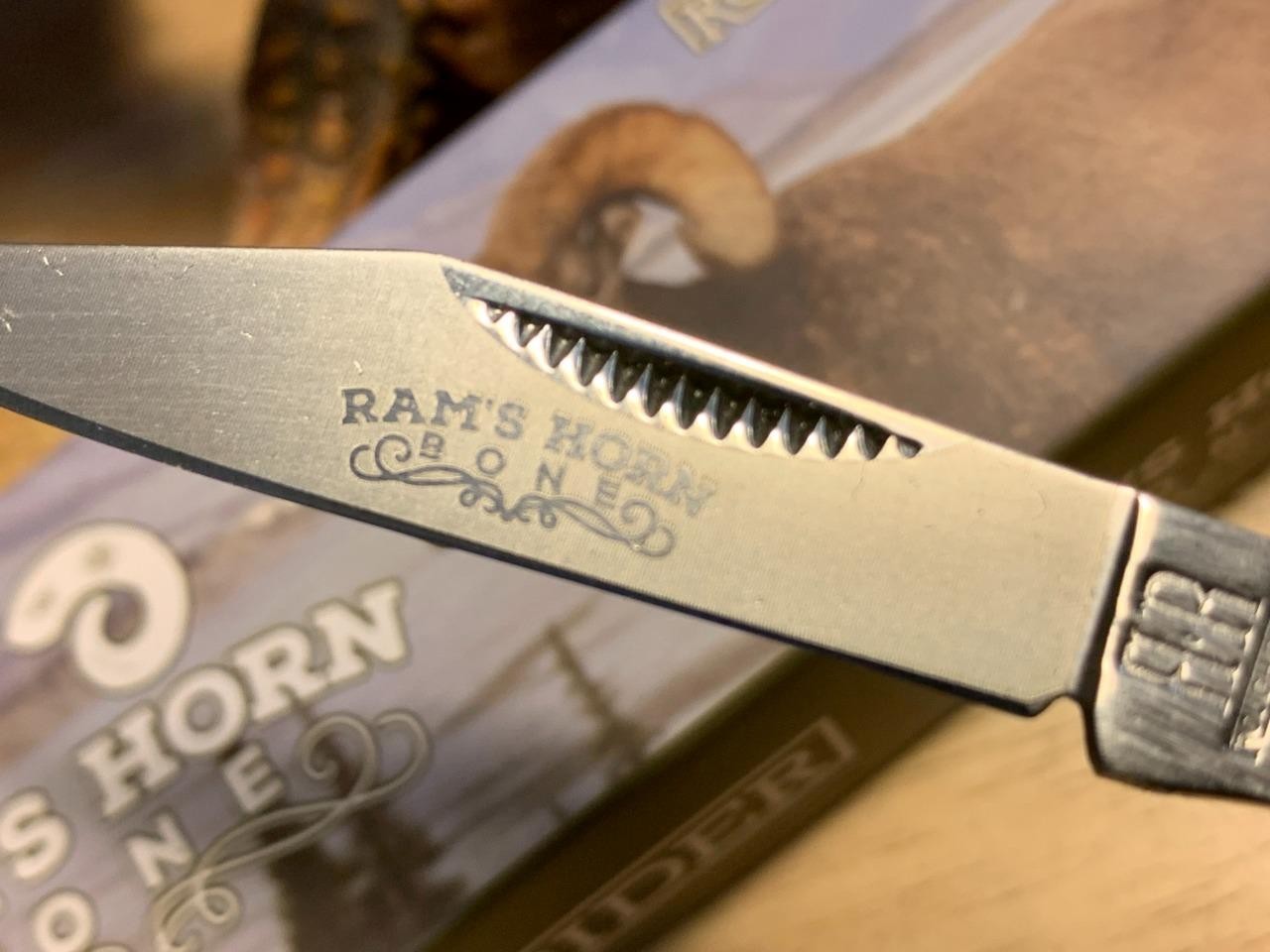 Rough Rider Brown Rams Horn Bone 2 Blade Stockman 3 1/4″ Pocket Knife RR1596