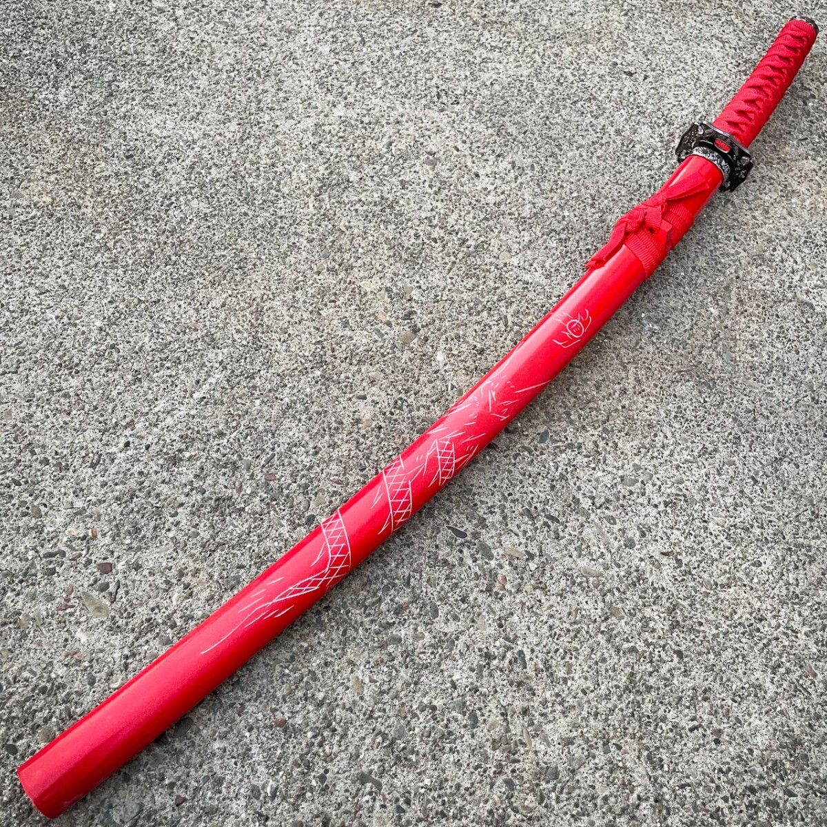 Japanese Samurai Sword KATANA High Carbon Steel Ninja Blade Dragon Tang Wood RED