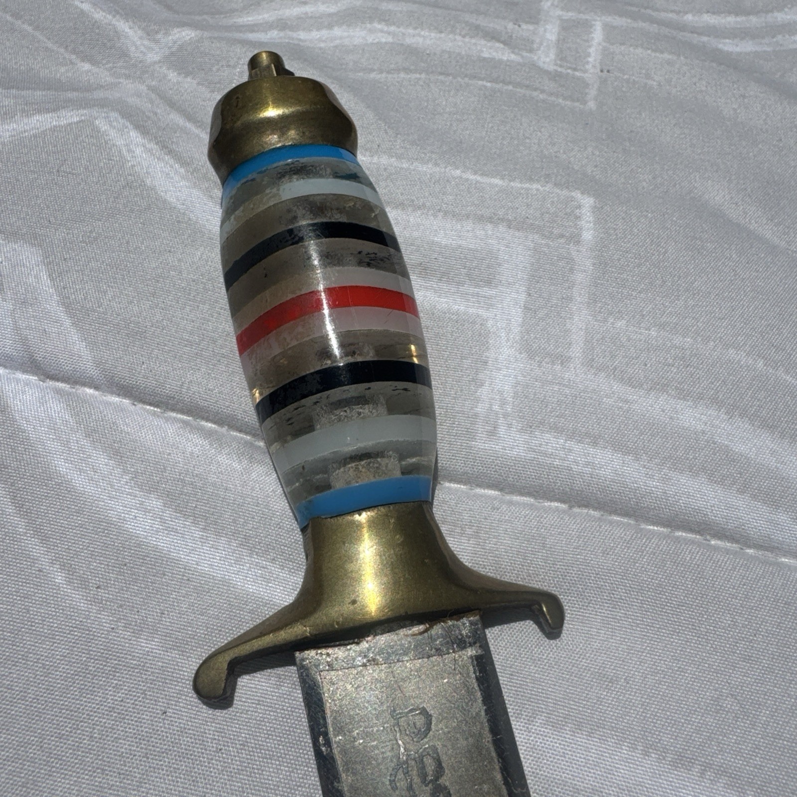 Vintage Arabian Indo Persian Jambiya Knife With Sheath Made in INDIA