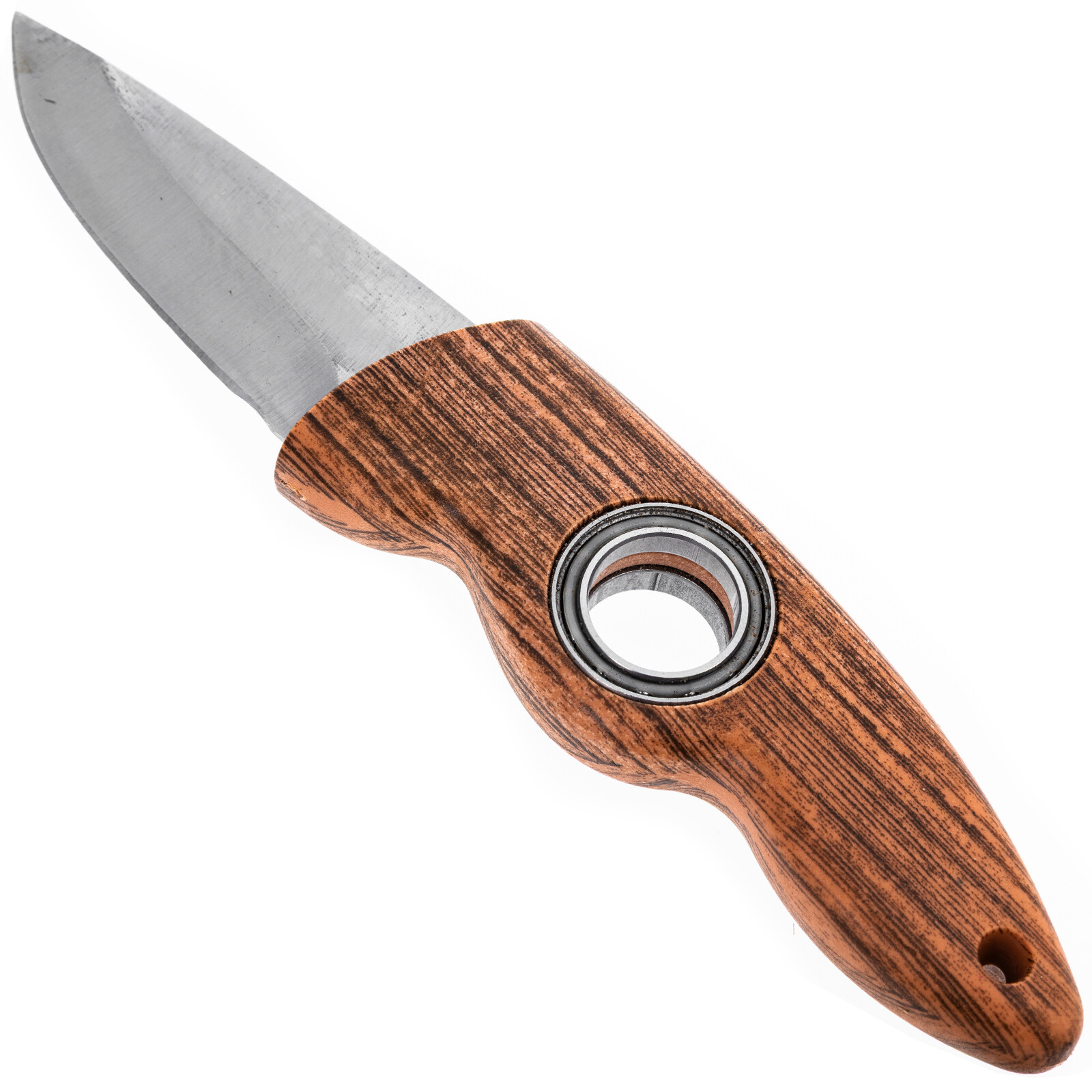 ASR Outdoor 7.5 Inch Drop Point Fixed Blade Knife with Finger Hole