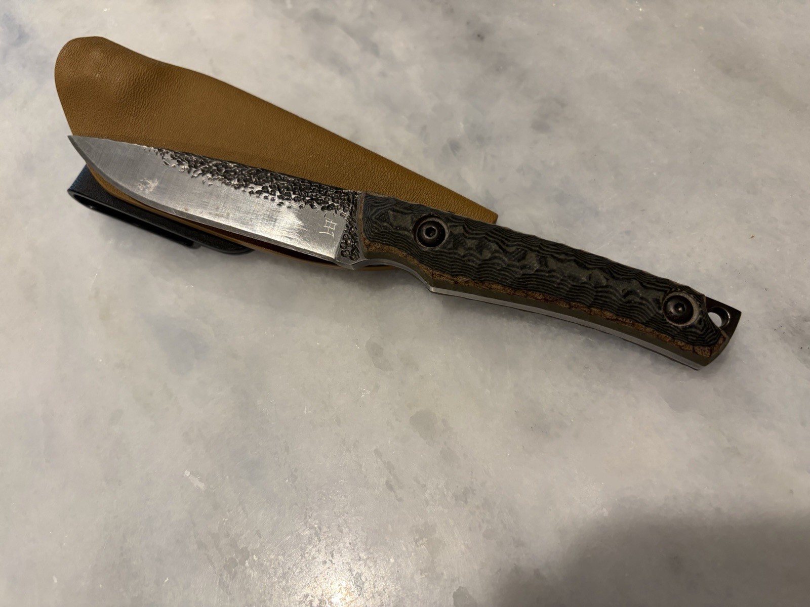 USA custom handmade bushcraft knife fixed blade outdoor hunting knife G10 kydex