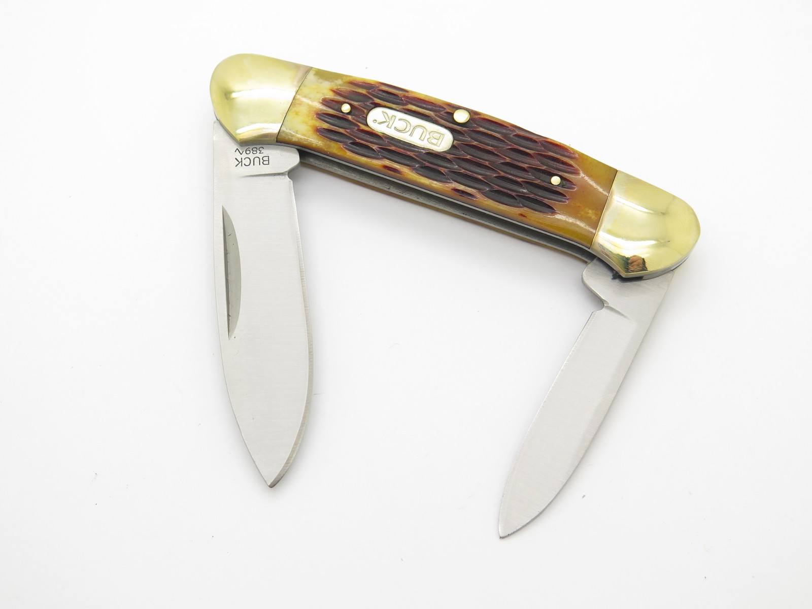 2024 Buck 389 Canoe Jigged Bone Handle Folding Pocket Knife
