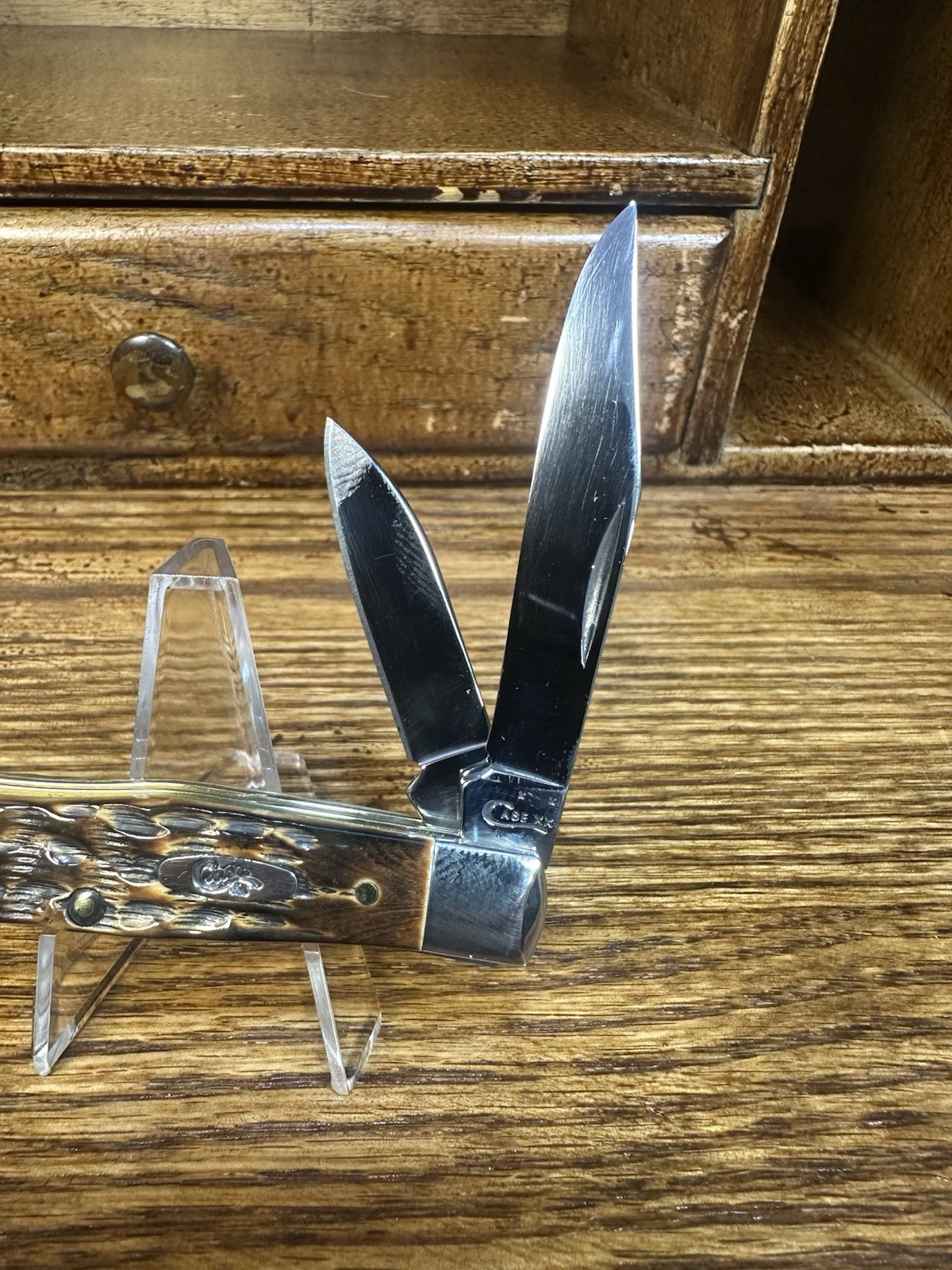 Case XX USA 2016 Burnt Amber Bone 62032 2 Blade Texas Jack. New!
