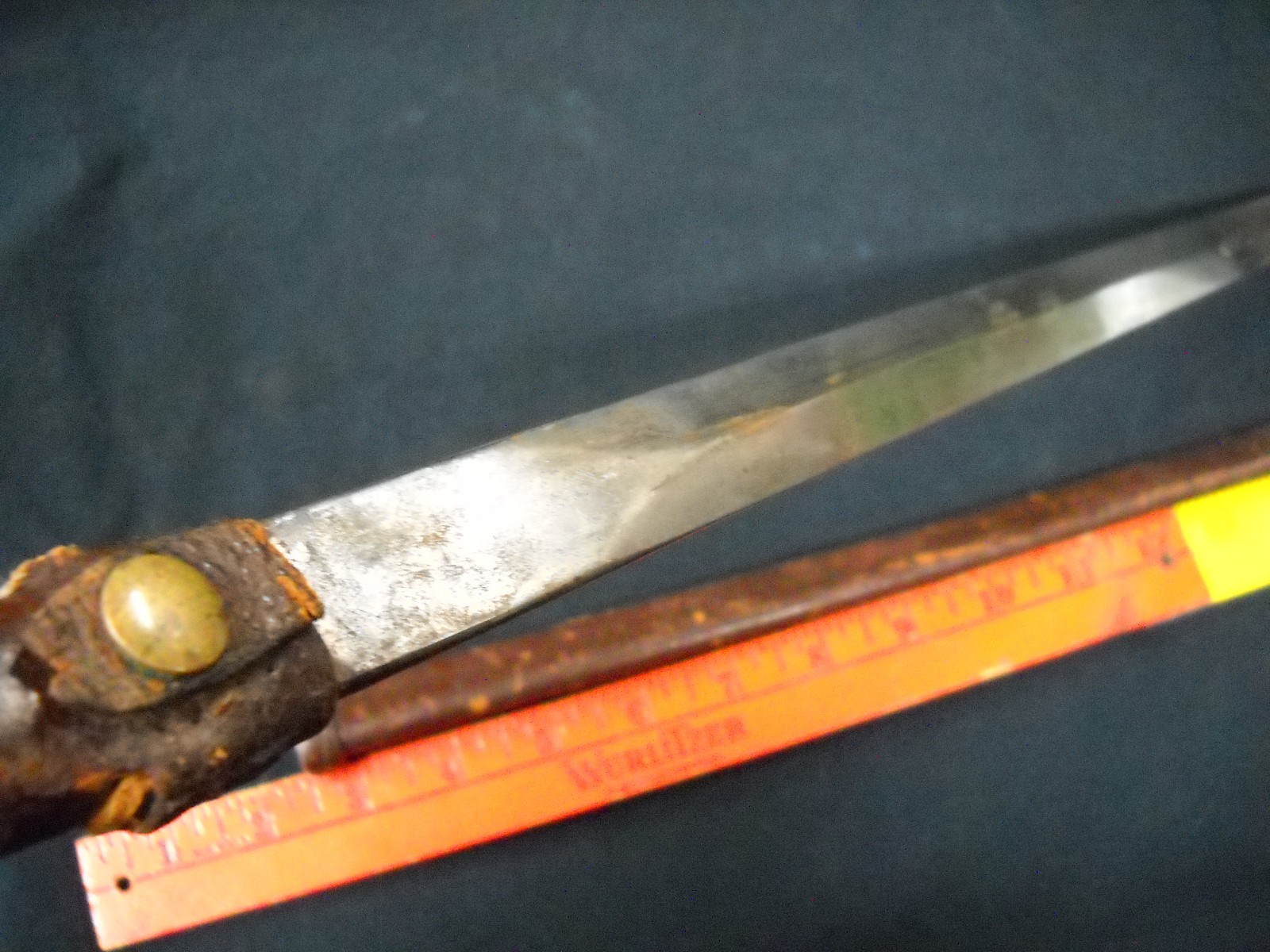 18th Century Small Short Sword Hand Forged Leather Wrapped High Carbon Steel