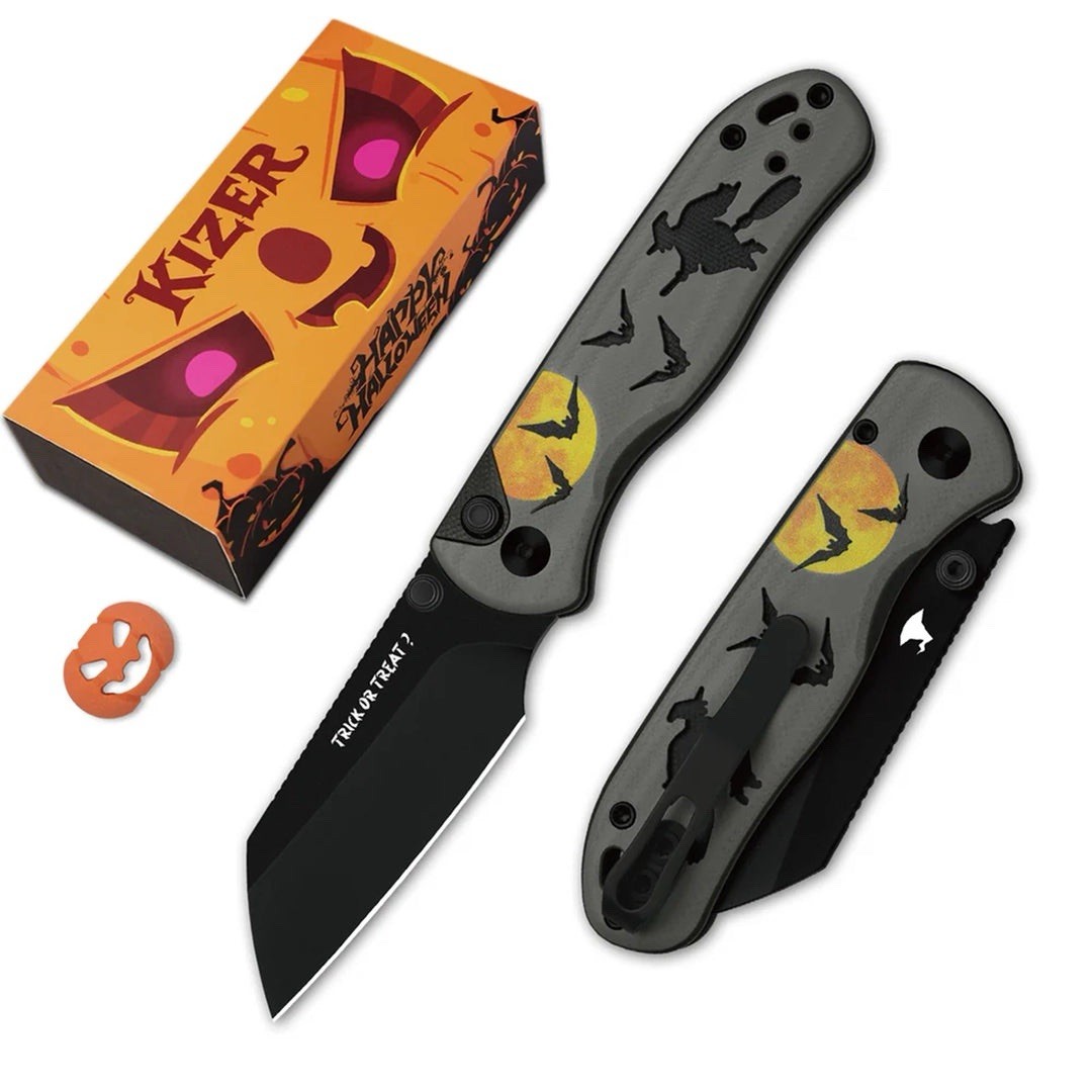 *NEW — LIMITED EDITION 2025 HALLOWEEN Kizer Drop Bear 2 Pocket Knife, FREE BEAD*