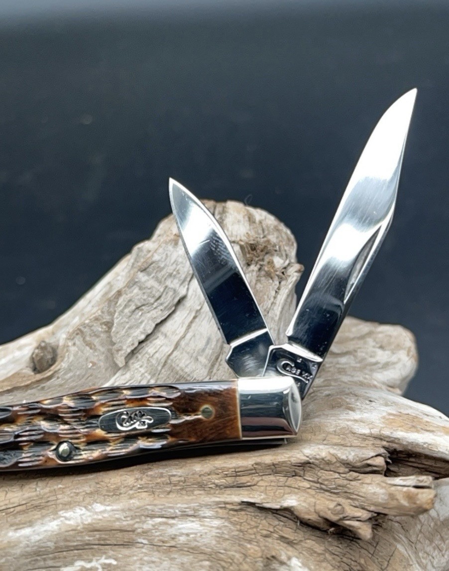 Case XX USA 2016 Burnt Amber Bone 62032 2 Blade Texas Jack. New!