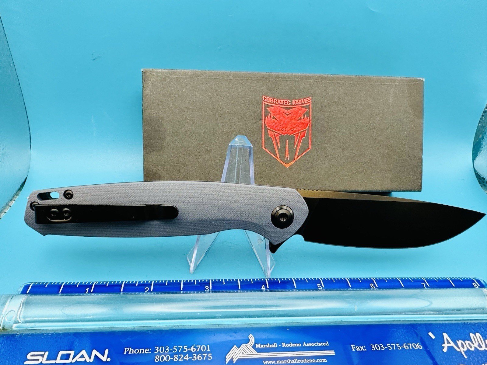 Cobratec Knives Rath Liner Folding Knife 3.5″ D2 Tool Steel Blade Gray G10 Hdl