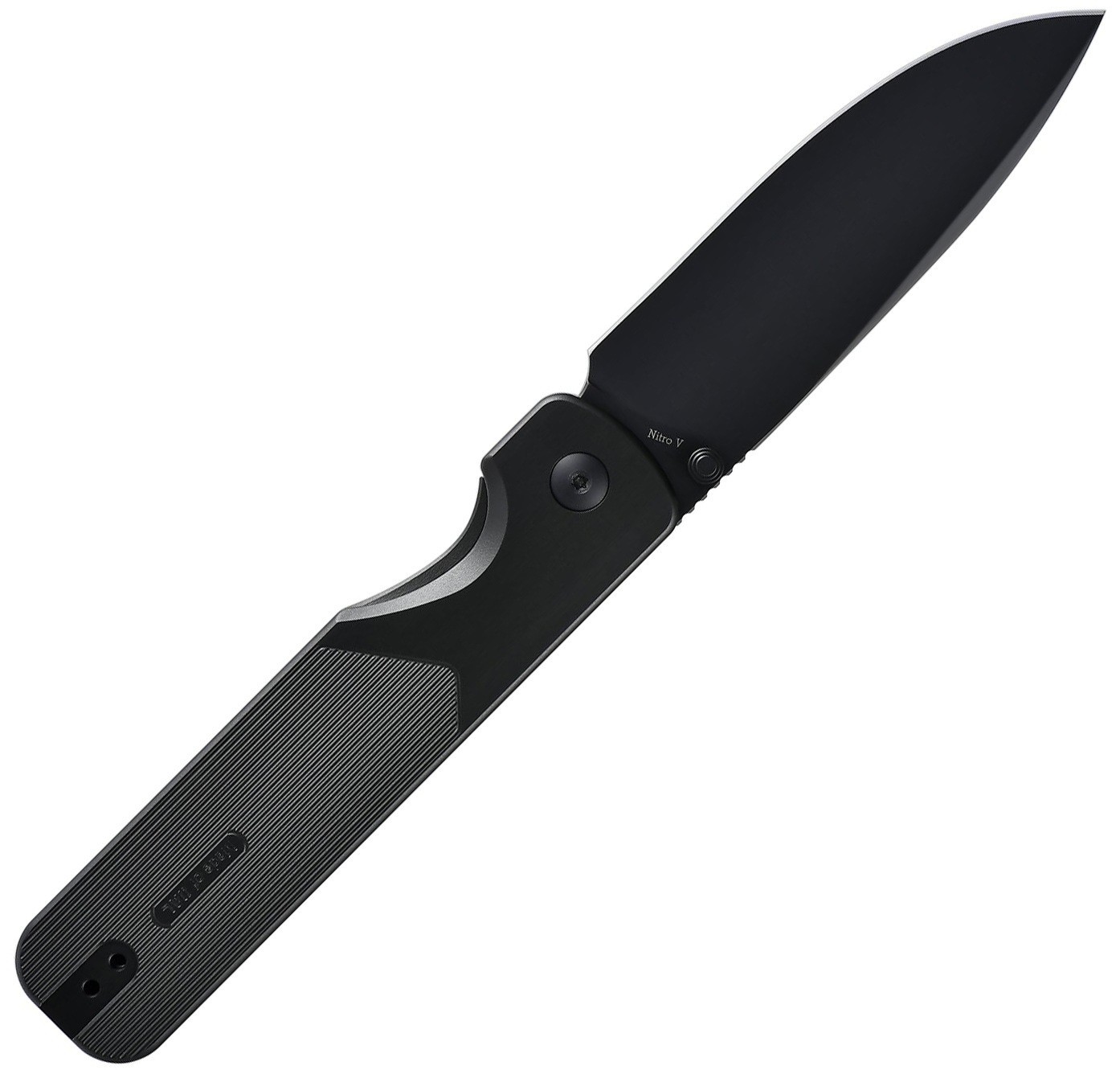 Oknife Duron Folding Knife 3.5″ Nitro V Steel Blade Stealth Gray Aluminum Handle