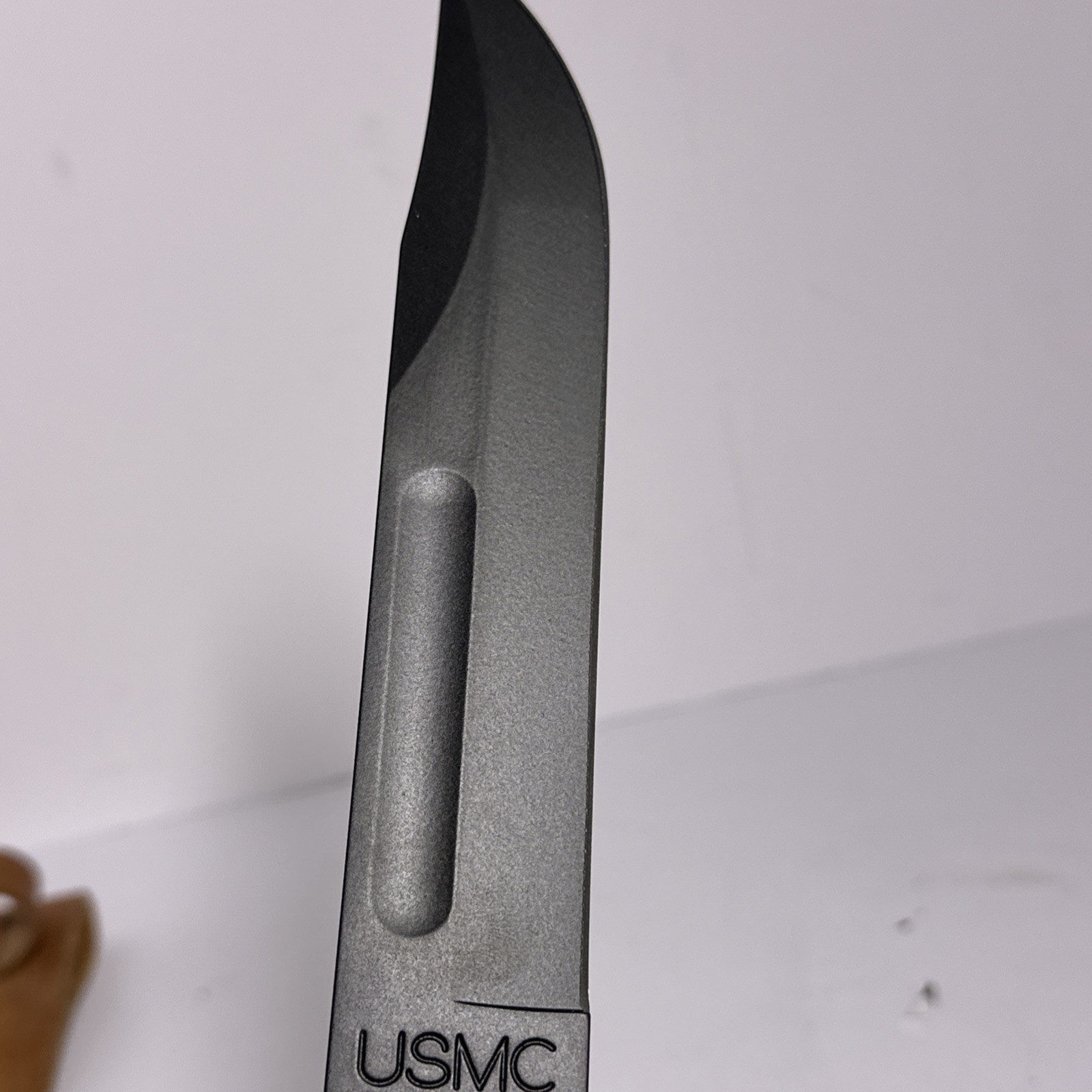 Ka-Bar USMC Fighting Utility Knife 1217 Olean NY 7” Blade Leather Sheath EXC