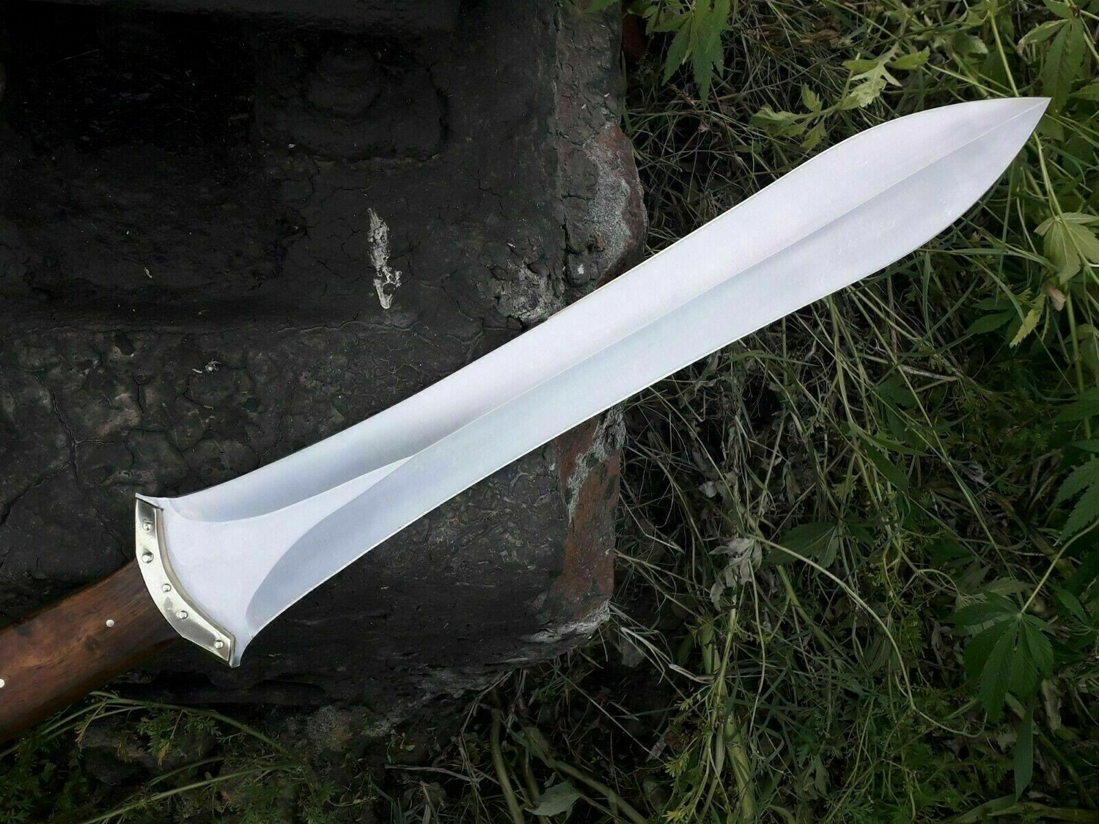 KC 20″ Greek Xiphos Double Edged Handmade Steel Gladius Sword, Rosewood Handle