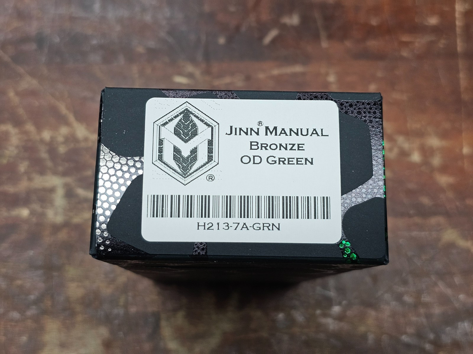 Heretic Knives Jinn Manual Bronze with OD Green Chassis MagnaCut H213-7A-GRN