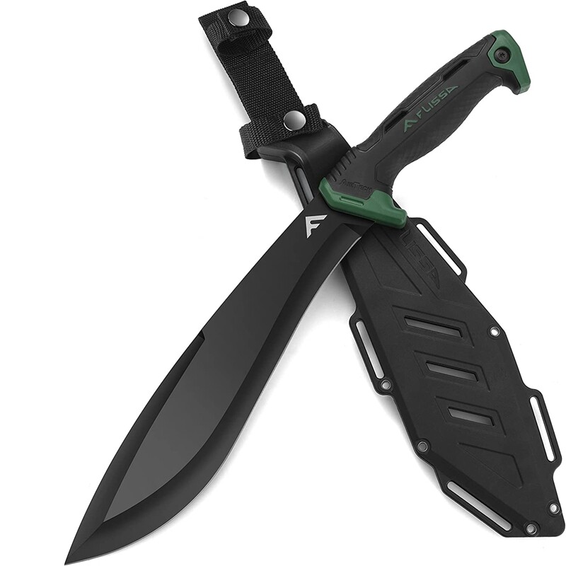 Flissa 11» Machete Stainless Steel Tactical Survival Machete Knife w/Sheath NEW