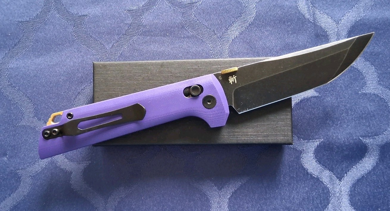 *NEW*🔥 NORTH MOUNTAIN BLADE- Chop 2 Knife w/Black D2 Blade & Purple G10 Handle