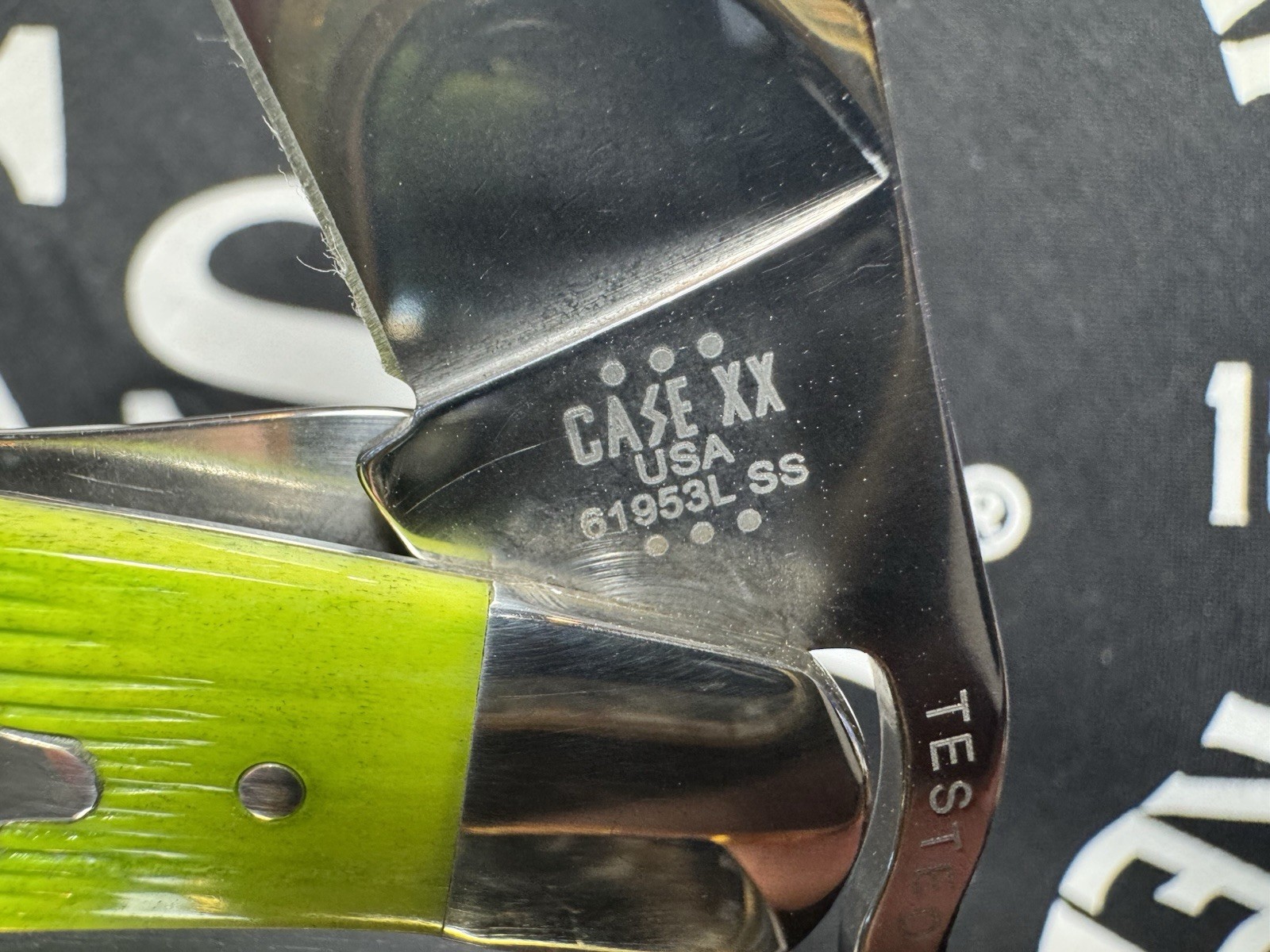 🔥Case XX Lime Green Bone Barnboard Jig Russlock No. 61043 NIB 2024