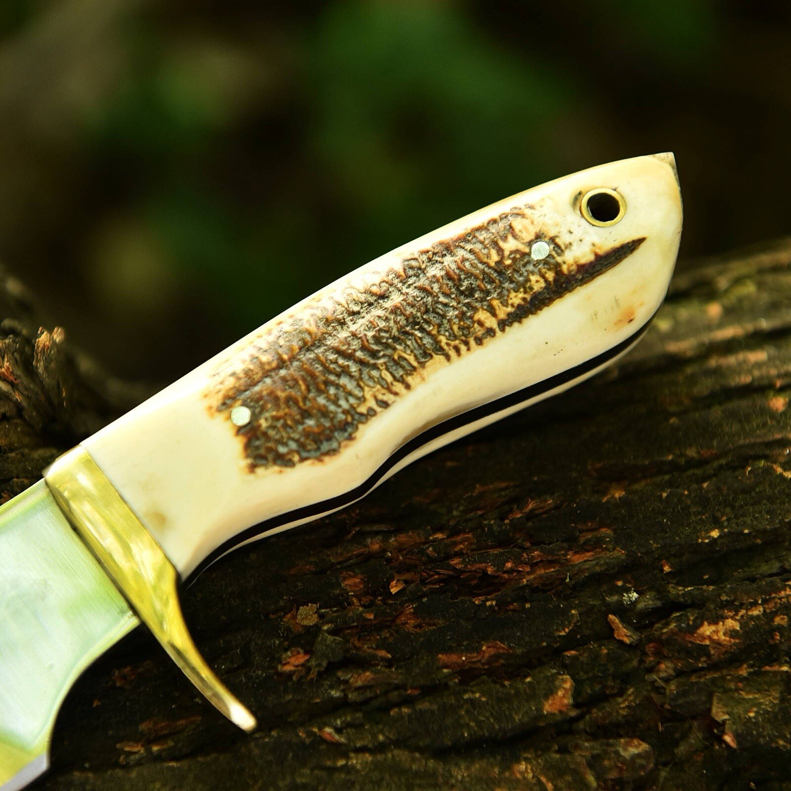Custom handmade Hunting Knife Carbon Steel 1075 and Bushcraft Knife with sheath