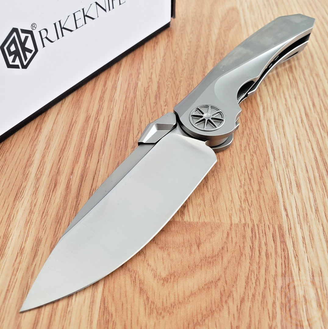 Rike Knife Tissto 1 Folding Knife 3.75″ Bohler M390 Steel Blade Titanium Handle