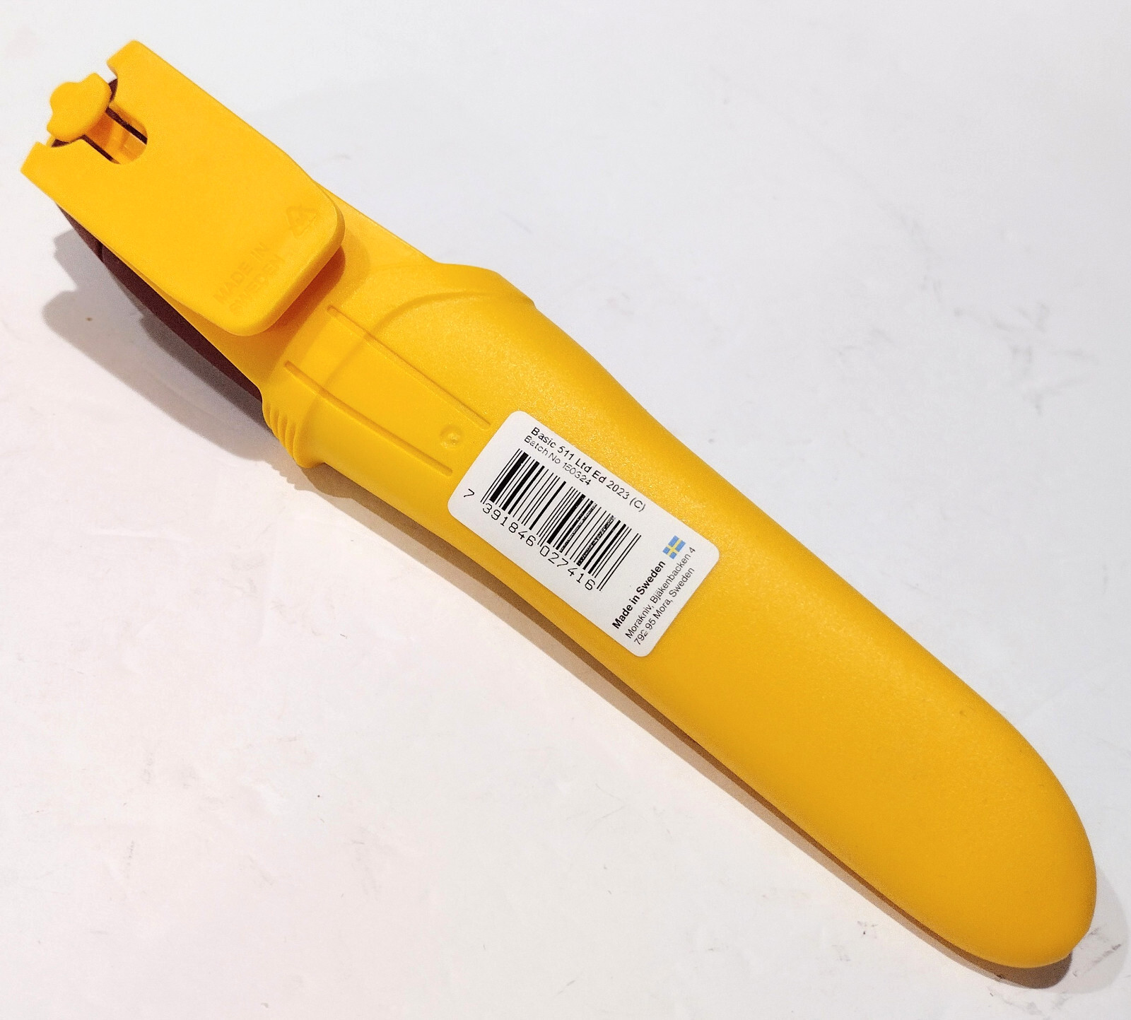 SWEDEN MORA MORAKNIV Yellow / Dala Red Carbon Steel BASIC 511 SURVIVAL KNIFE