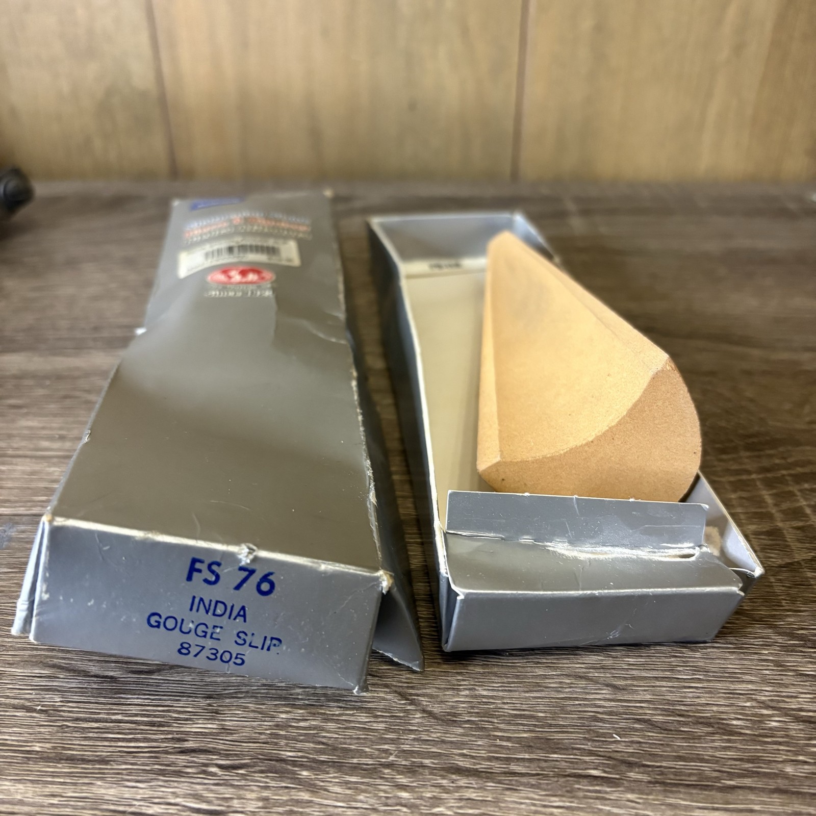Norton India Special Gouge Slip Sharpening Stone FS-76 Fine Oil Filled