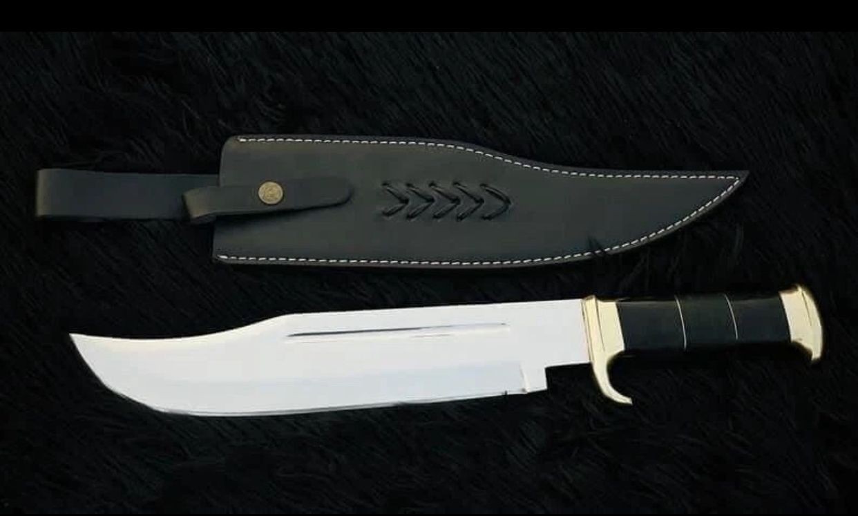 Custom Handmade Carbon Steel Blade Survival Bowie Knife – Hunting Knife Camping