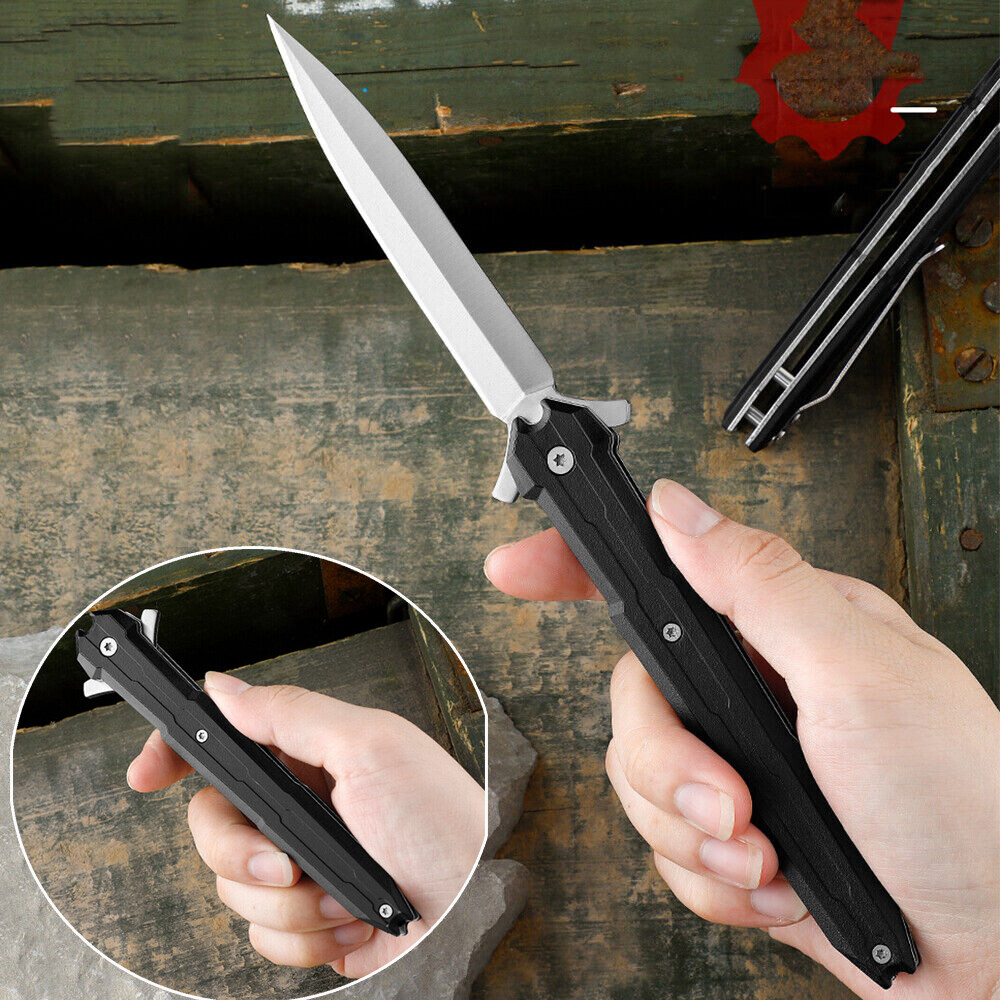 Spring Assisted Folding Knife Tactical Survival Hunting Camping Military Knives
