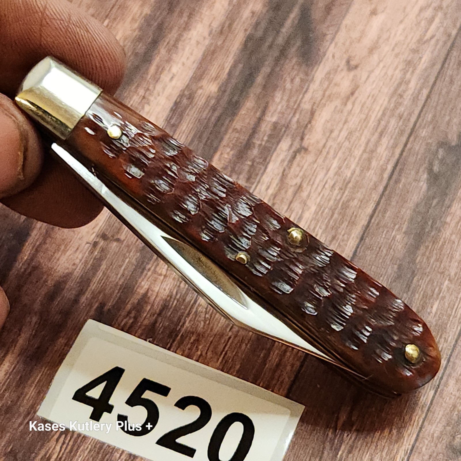 Case XX 6202 1/2 Barehead Jack Red Bone 3.38″ Closed Knife USA 1970 10 Dots