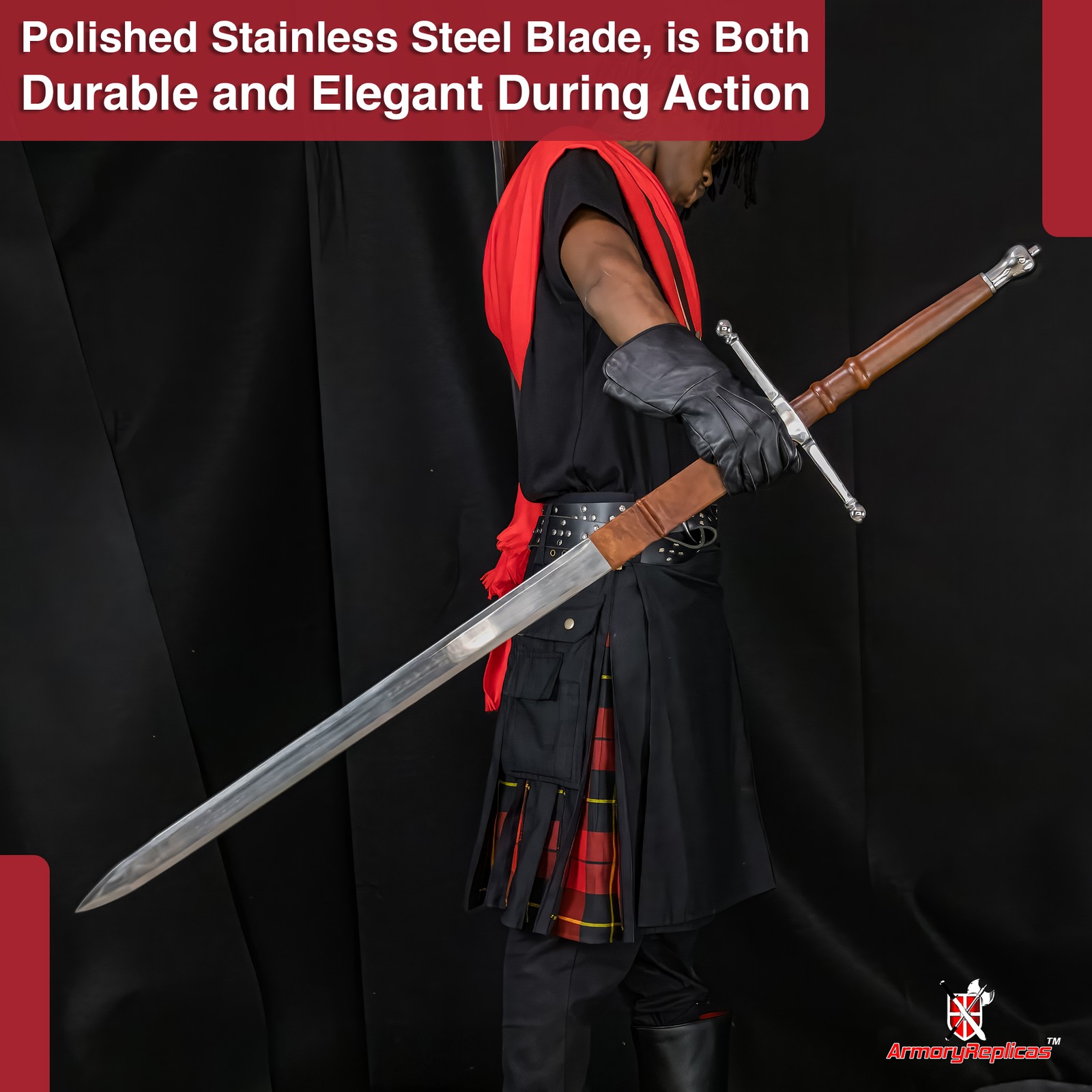 Deluxe Scottish Great William Wallace Claymore Sword Collectible