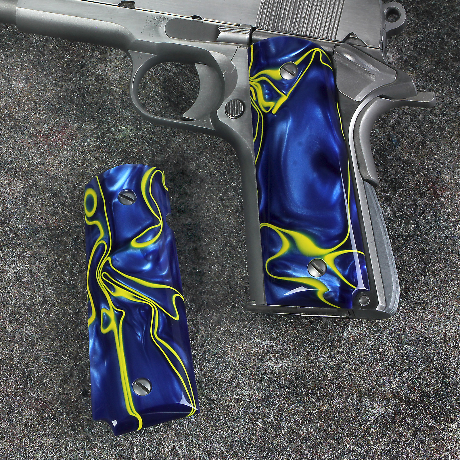 2 Kirinite™ ROYAL BLUE PEARL 1/4″ Knife Handle Blanks Scales .250″ x 5.7″ x 1.7″