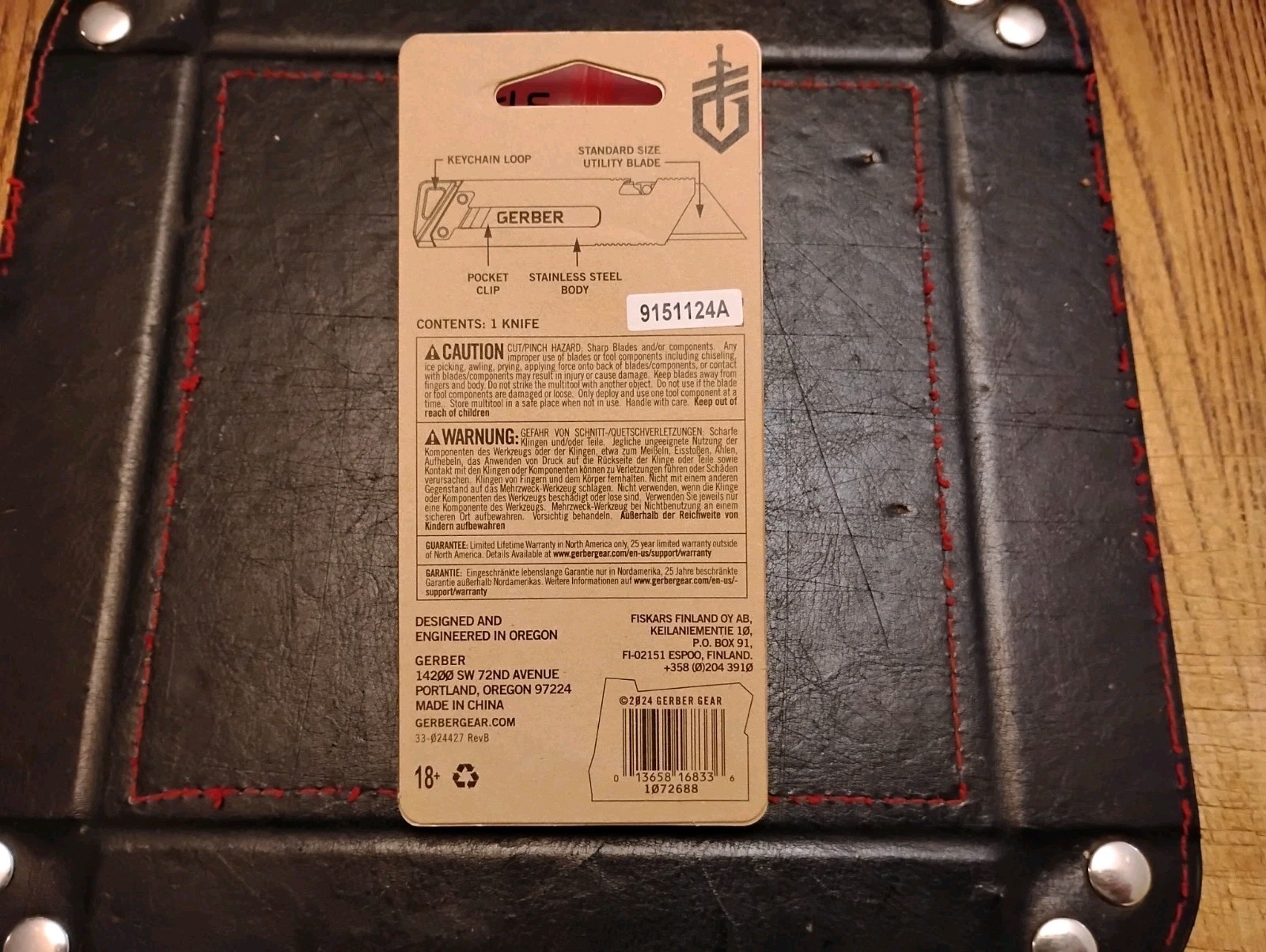 GERBER Gear EAB Slim Compact Utility Knife Pocket Clip Slide Lock 1.4 OZ