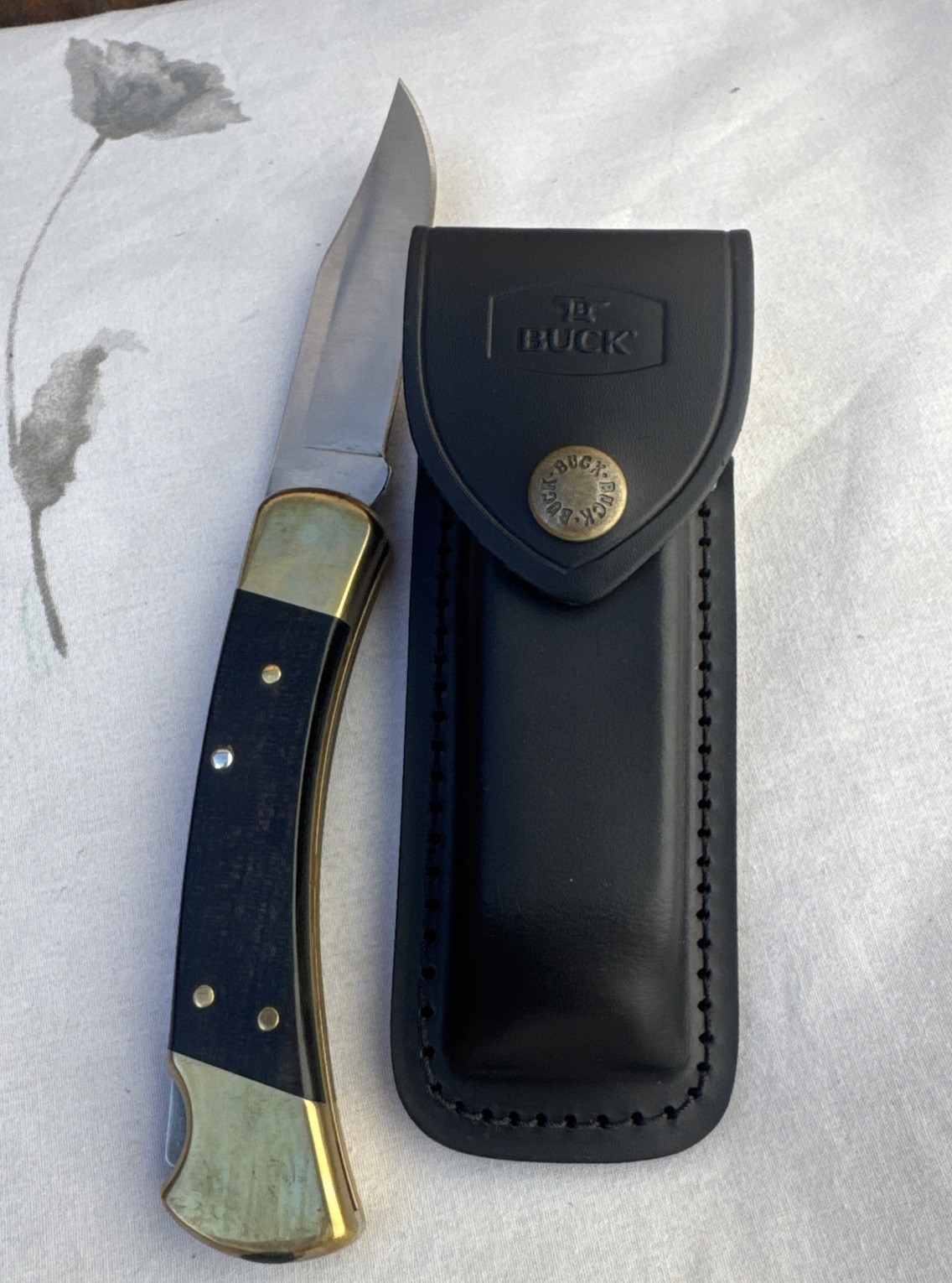 2024 Buck 110 USA Folding Hunting Knife w/ Sheath *Pre-Owned